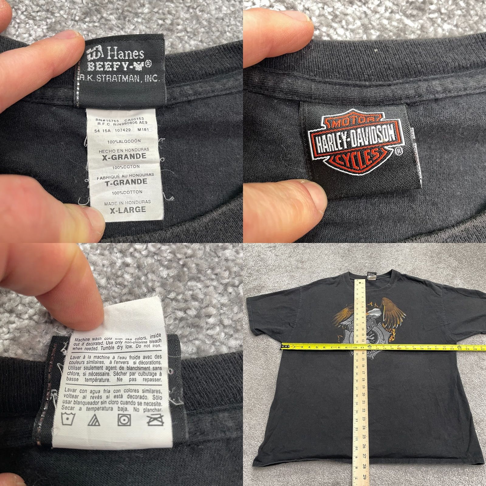Harley Davidson Harley-Davidson Graphic T-Shirt Mens XL Black Crew Neck Short Sleeve Casual Tee Size US XL / EU 56 / 4 - 8 Thumbnail