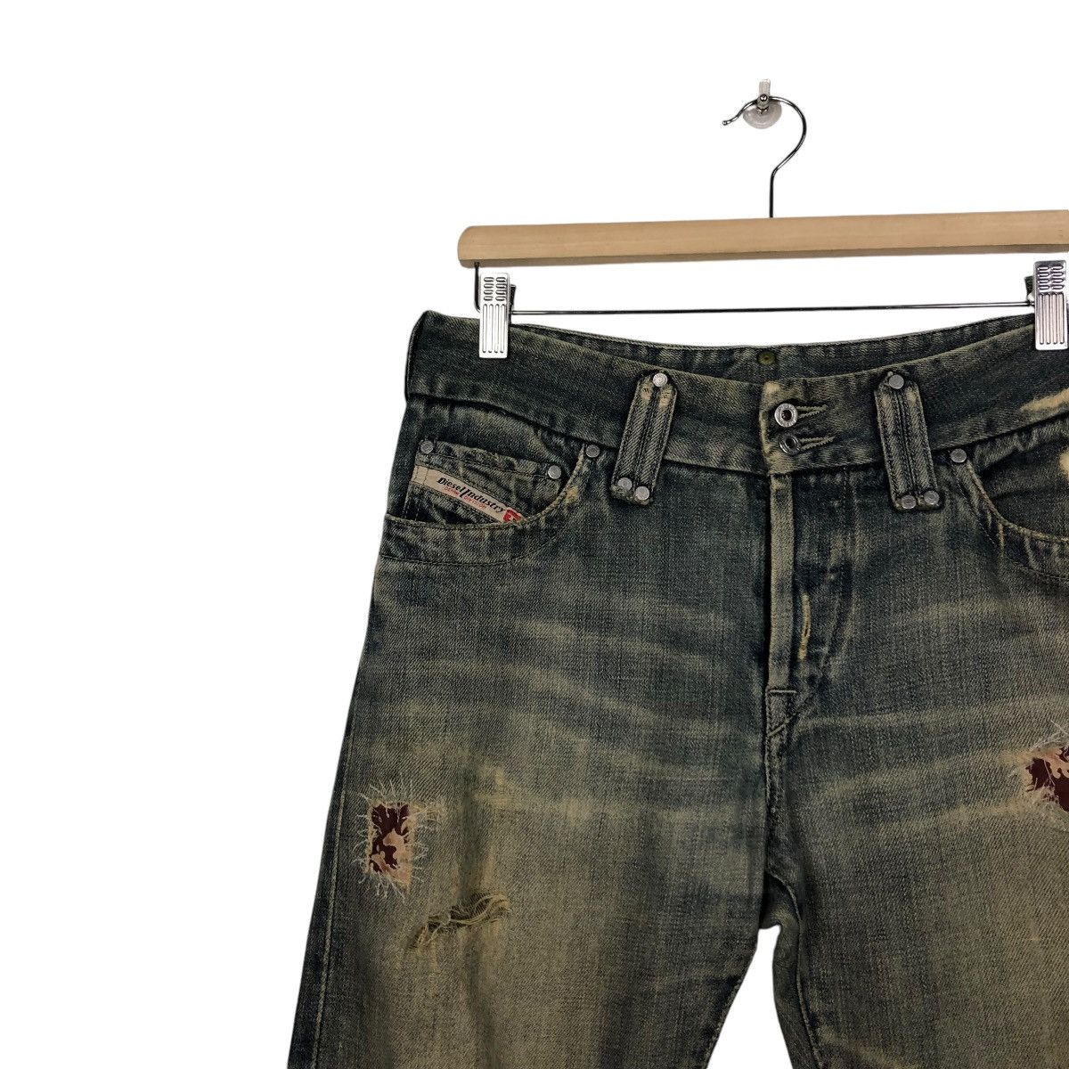 Diesel 🔥DISTRESSED RUSTY DESIGN DIESEL DENIM JEANS PATCHWORK Size US 32 / EU 48 - 9 Thumbnail