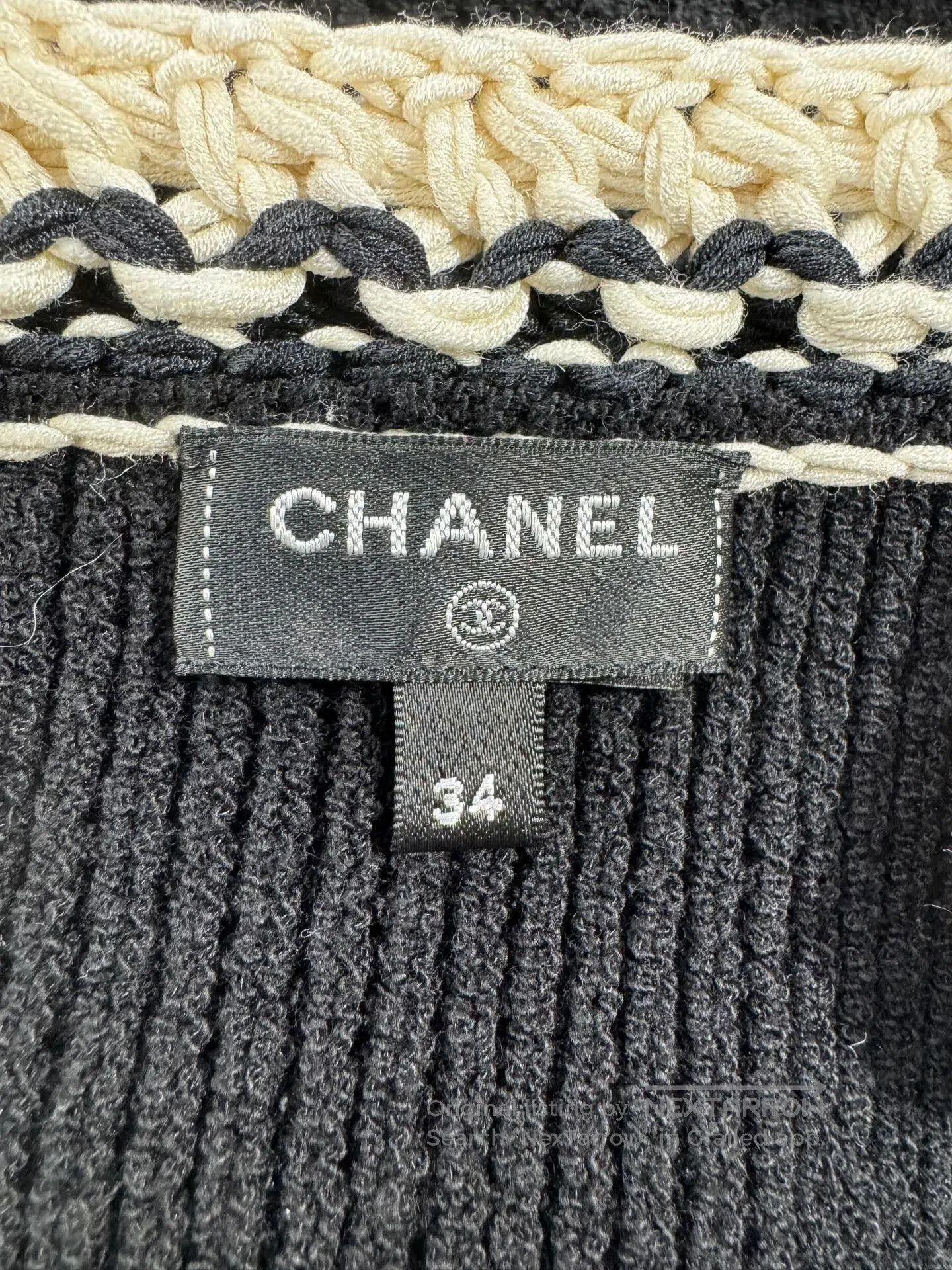 Chanel black and white woven tank dress. Size XS / US 0-2 / IT 36-38 - 3 Thumbnail