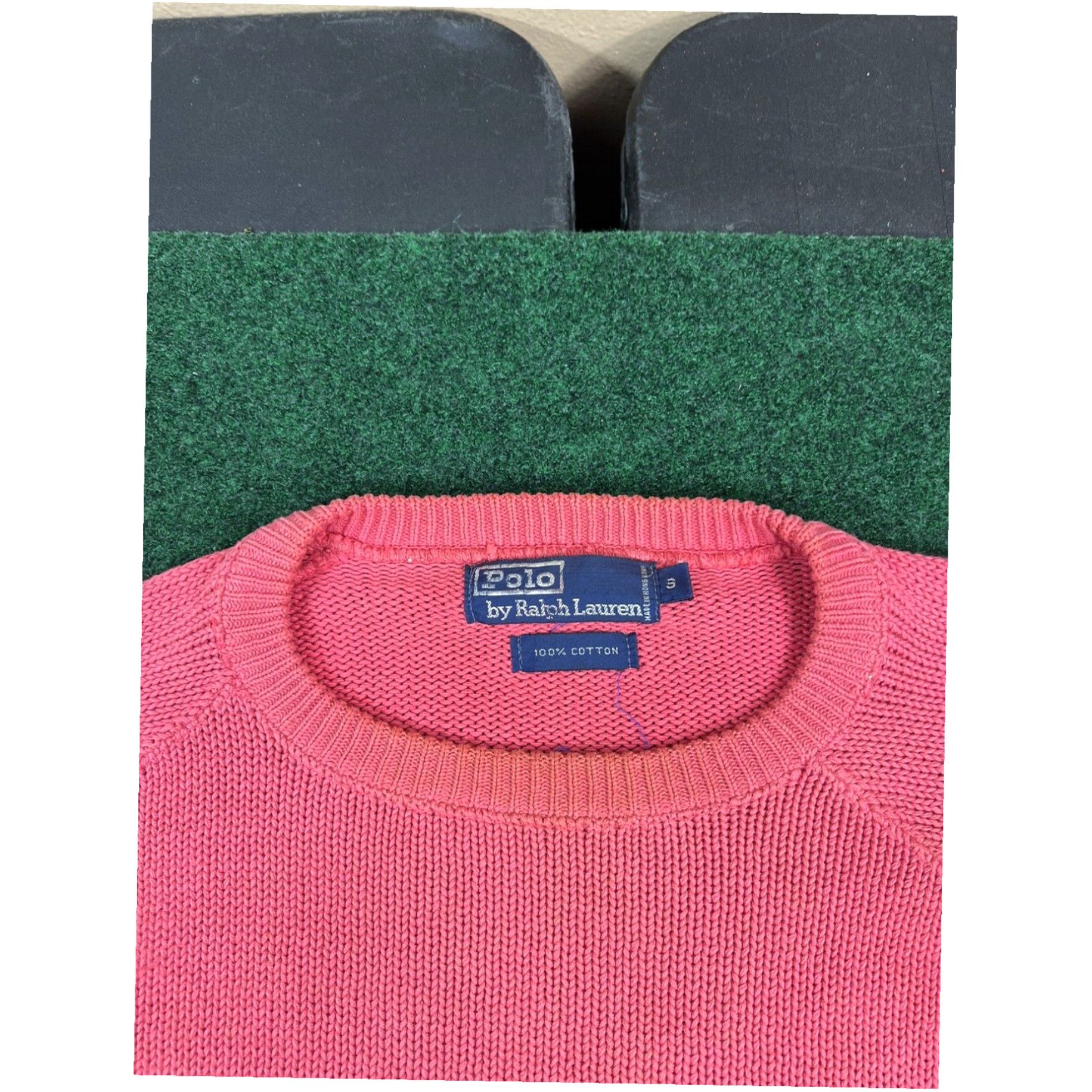 Polo Ralph Lauren Vintage 90s Polo Ralph Lauren Cookie Sweater Patch Embroidered Logo Pink Sz Smal Size US S / EU 44-46 / 1 - 6 Thumbnail