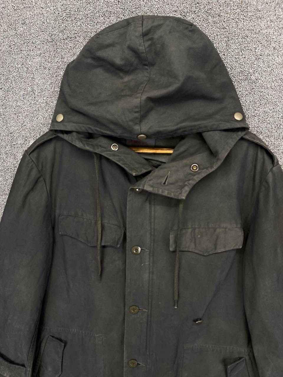 Vintage Vintage 90s Humme GMBH Military Army Hooded Jacket Size US L / EU 52-54 / 3 - 9 Thumbnail