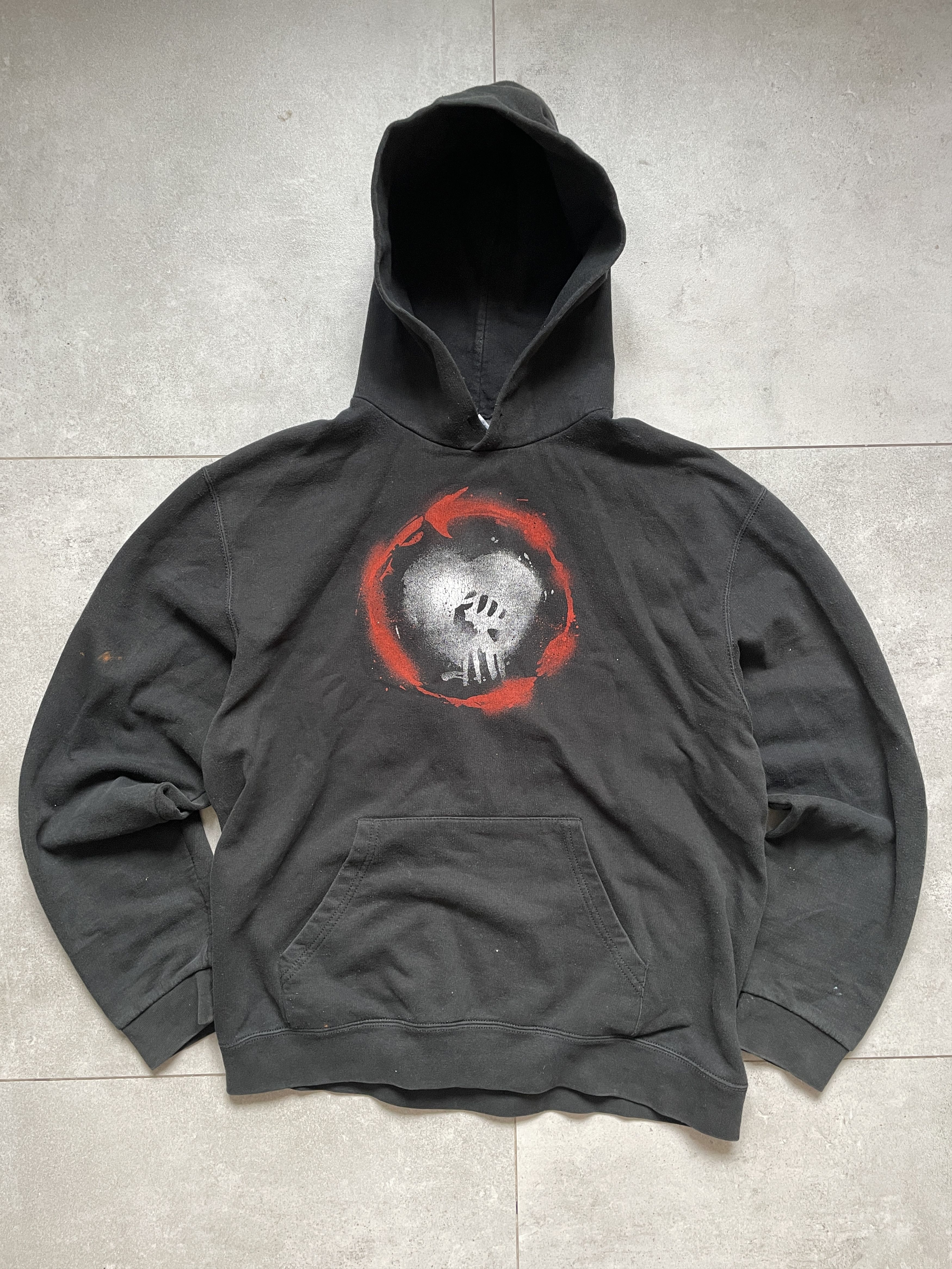 Band Tees × Vintage Y2K RISE AGAINST BOXY WASHED BLACK ZIP HOODIE Size US XL / EU 56 / 4 - 2 Thumbnail