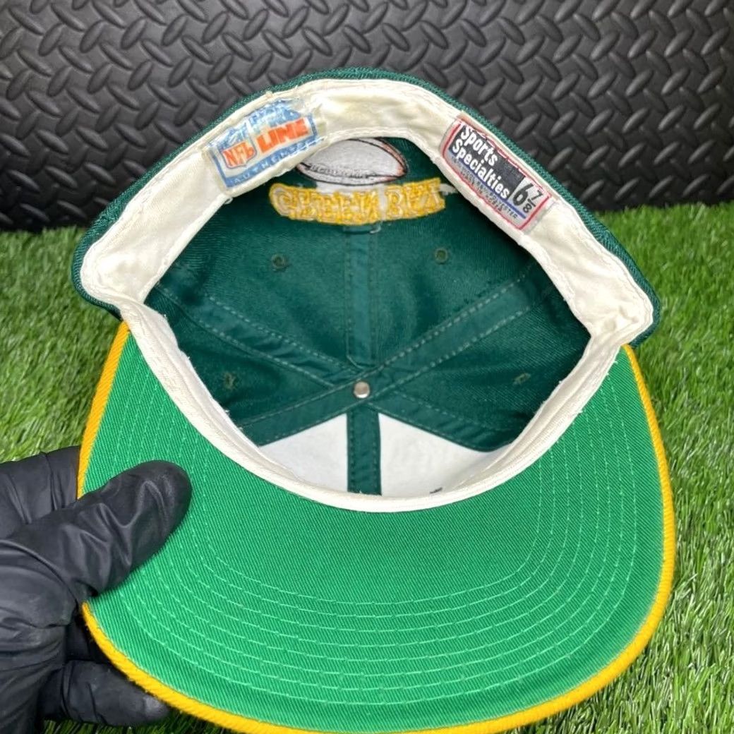 Sports Specialties VINTAGE Green Bay Packers Hat NFL Men's One Size 6 7/8 Green Yellow Fitted Sports Specialties Size ONE SIZE - 5 Thumbnail