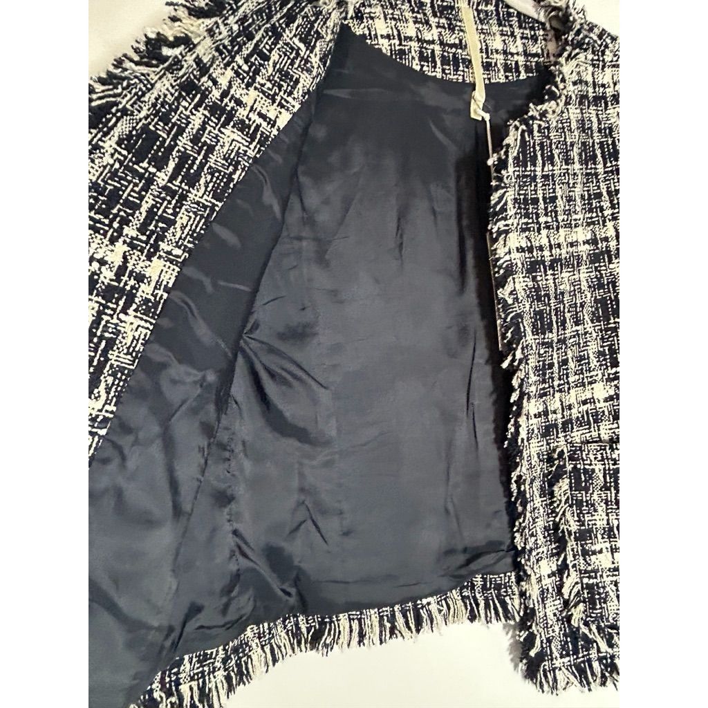 Other Truth And Pride Nocturnal Tweed Open Blazer in Black/Cream/W Size M / US 6-8 / IT 42-44 - 8 Thumbnail