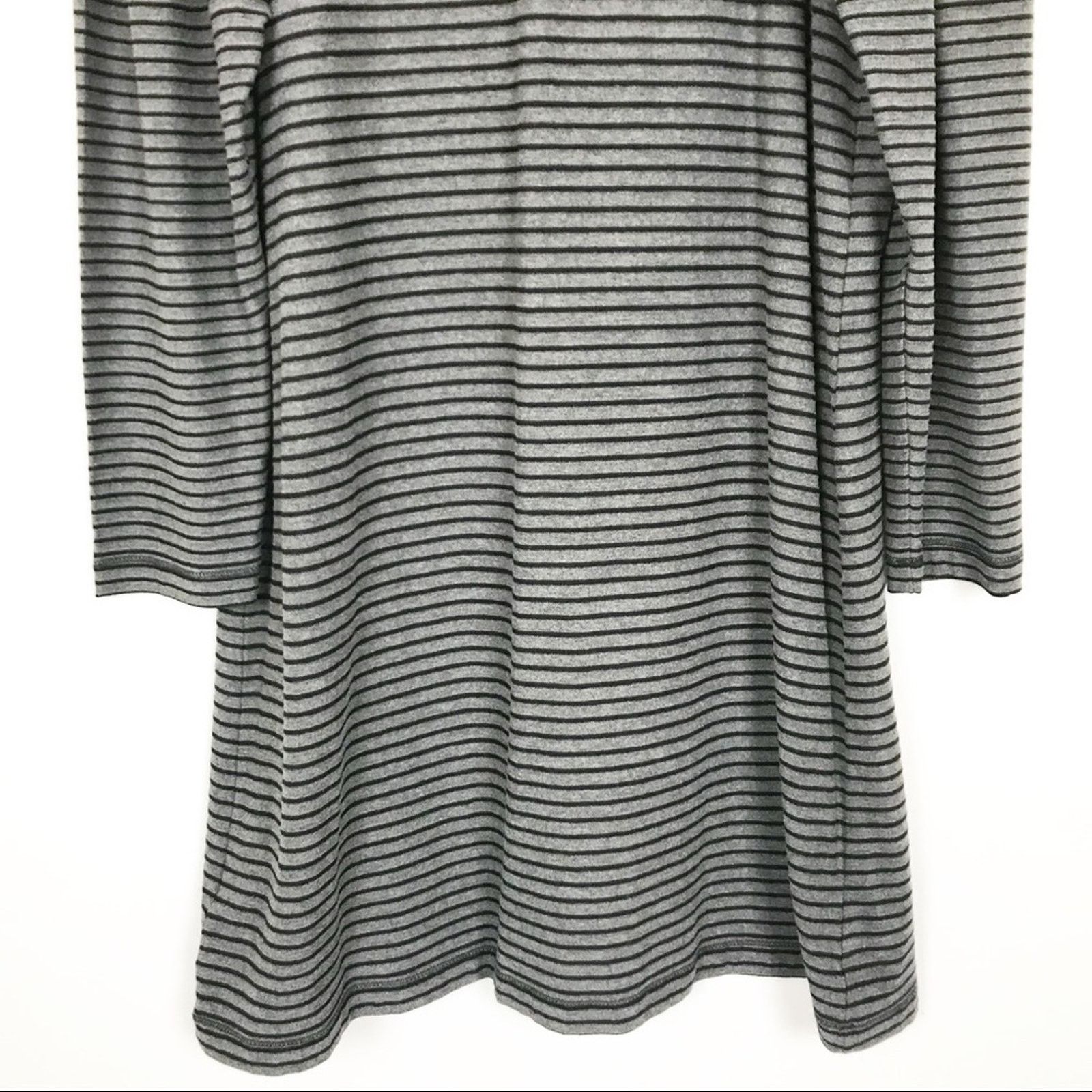 Loft Ann Taylor Loft Black/Gray Striped Lace Dress Sz S Size S / US 4 / IT 40 - 5 Thumbnail