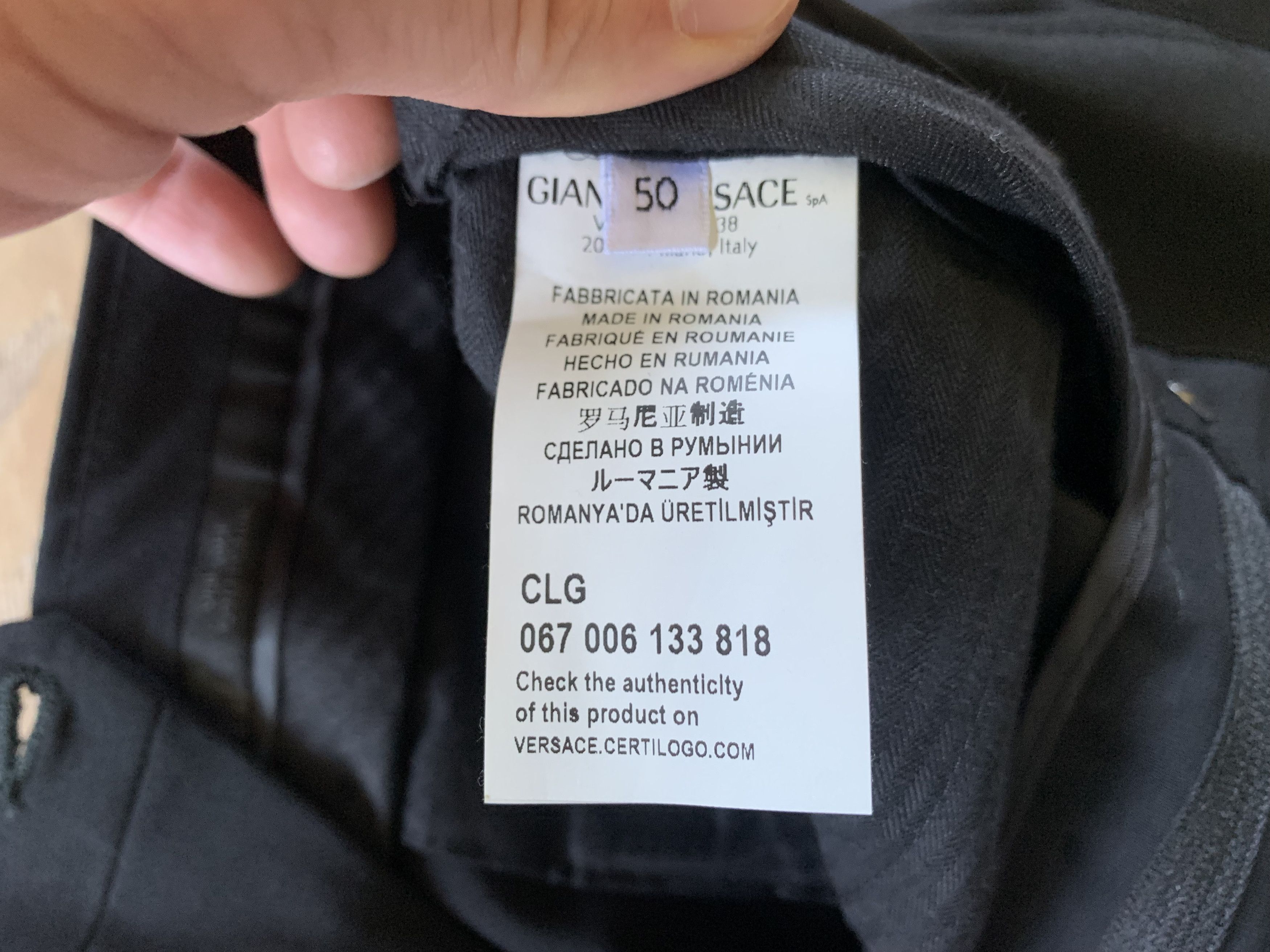 Versace Versace Collection Men's Black Two Button Wool Suit Size 50L - 18 Thumbnail