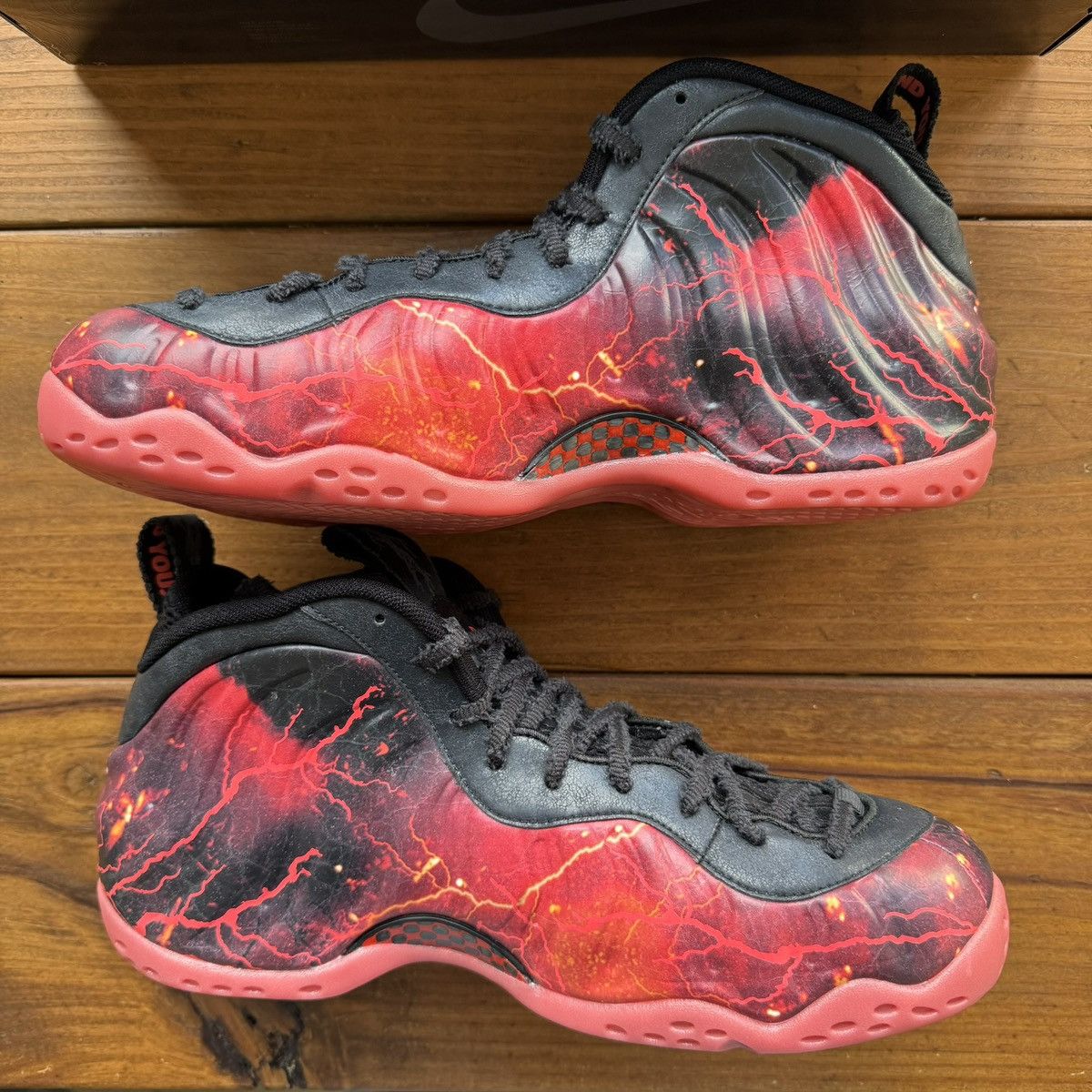 Nike Stranger Things x Foamposite Premium ‘Black Bright Crimson' Size US 11.5 / EU 44-45 - 3 Thumbnail