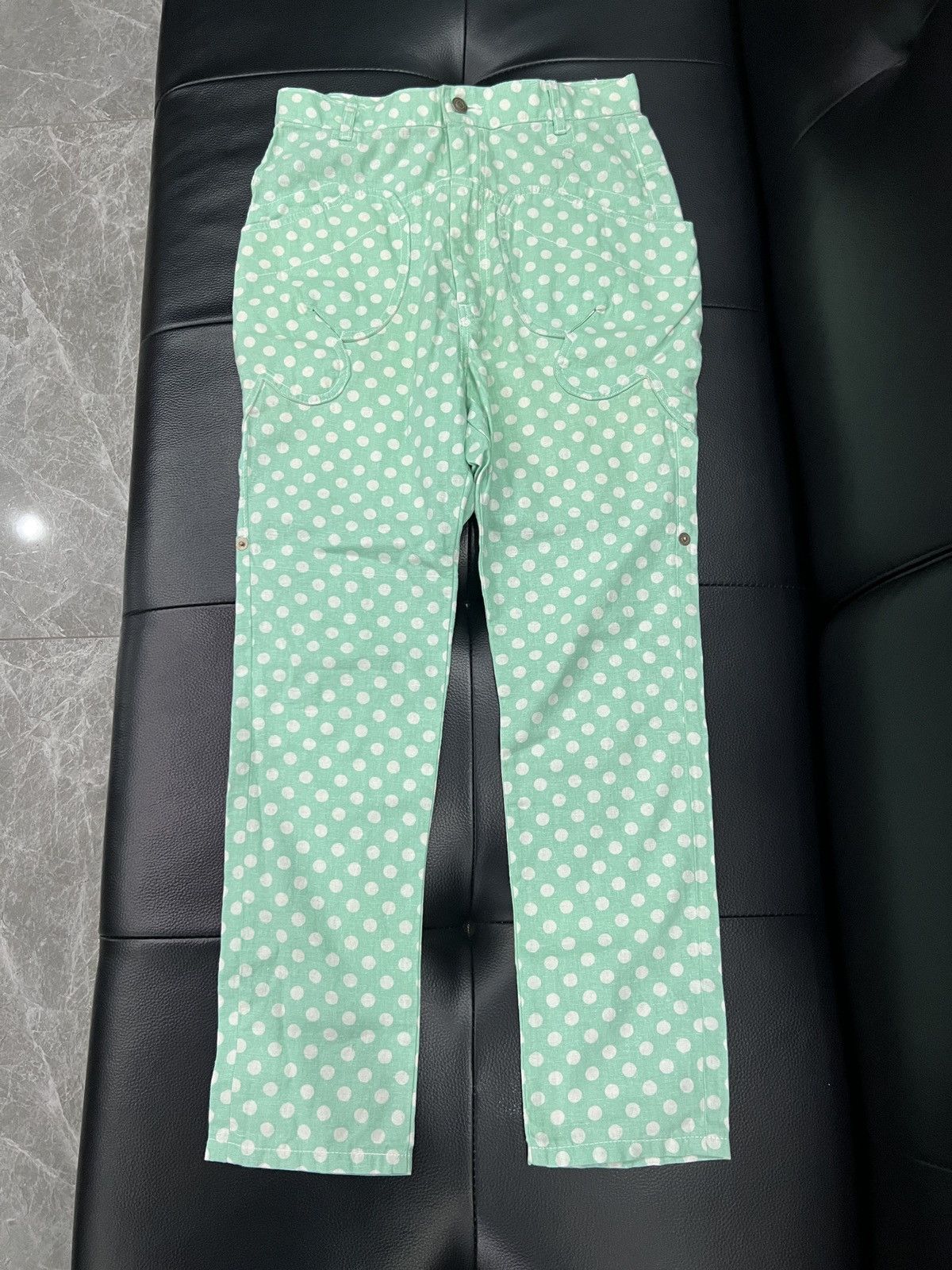 mercibeaucoup mercibeaucoup, Polka Dot Straight Leg Trousers Size 25" / US 0 / IT 36 - 1 Thumbnail
