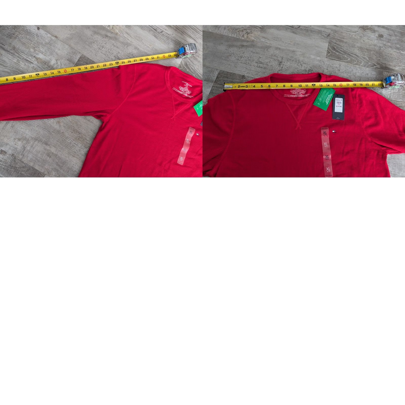 Tommy Hilfiger NWT Tommy Hilfiger Men's Thermal Long Sleeve Shirt Size XL Mustang Red Waffle Size US XL / EU 56 / 4 - 9 Thumbnail