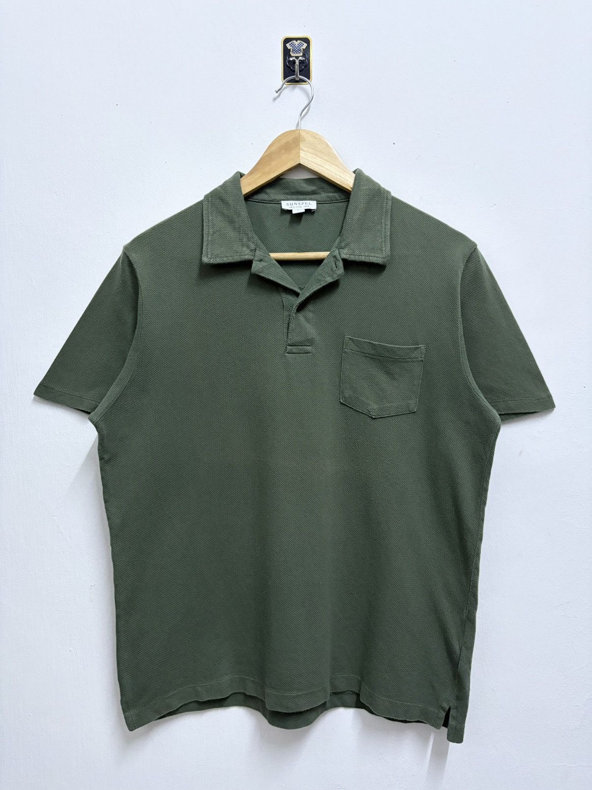 Sunspel 2000’s Sunspel England Basics Cotton Green Polo Shirt Size US M / EU 48-50 / 2 - 1 Thumbnail