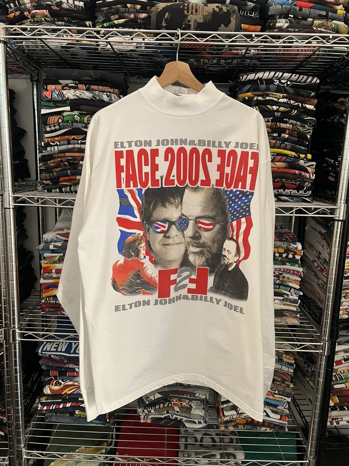 Band Tees 2002 Elton John Billy Joel Face To Tour Tee Size US XL / EU 56 / 4 - 1 Thumbnail