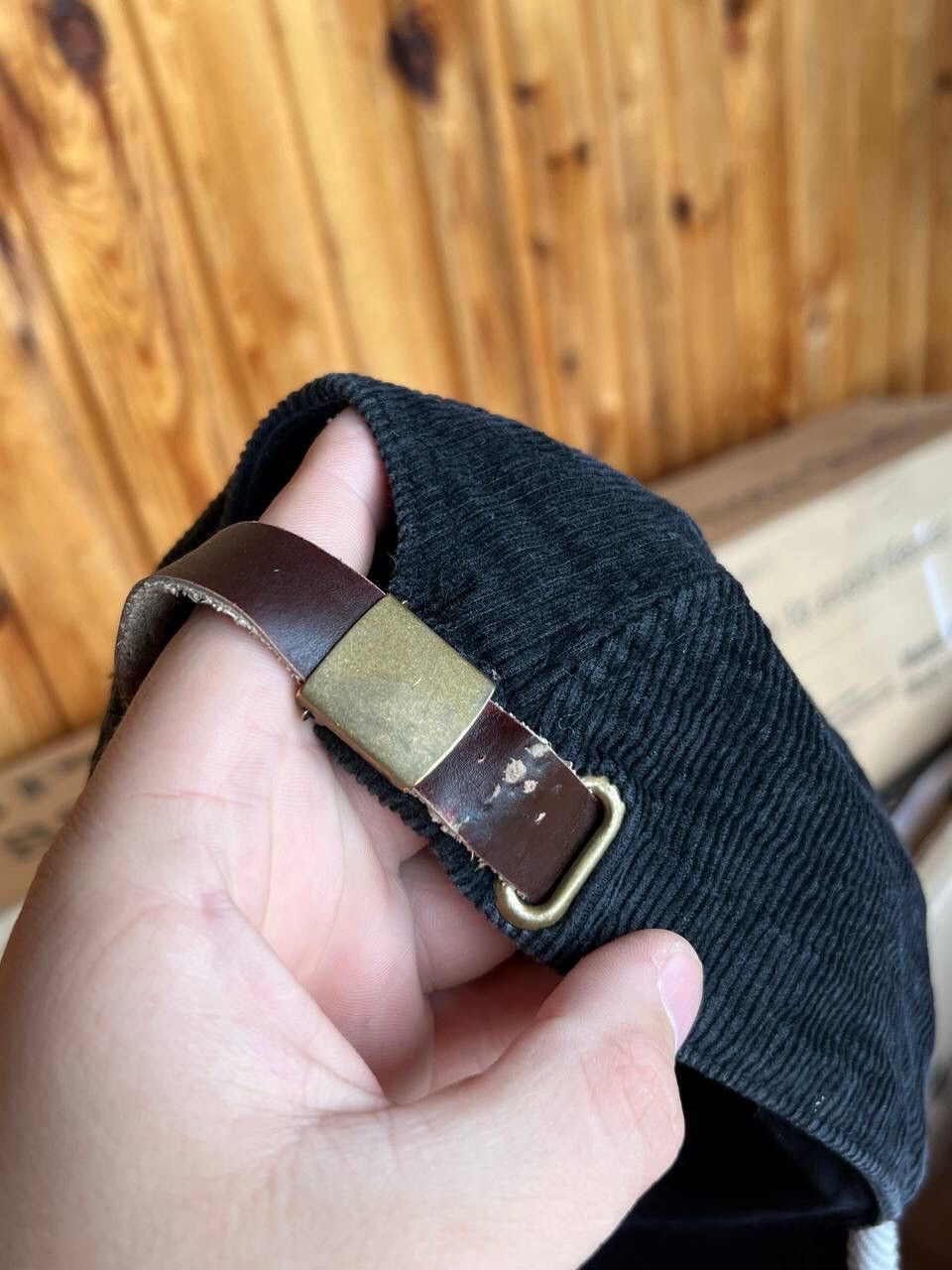 Stussy × Vintage Vintage Stussy Logo Corduroy 5 Panel Hat Y2K Leather strap Size ONE SIZE - 9 Thumbnail