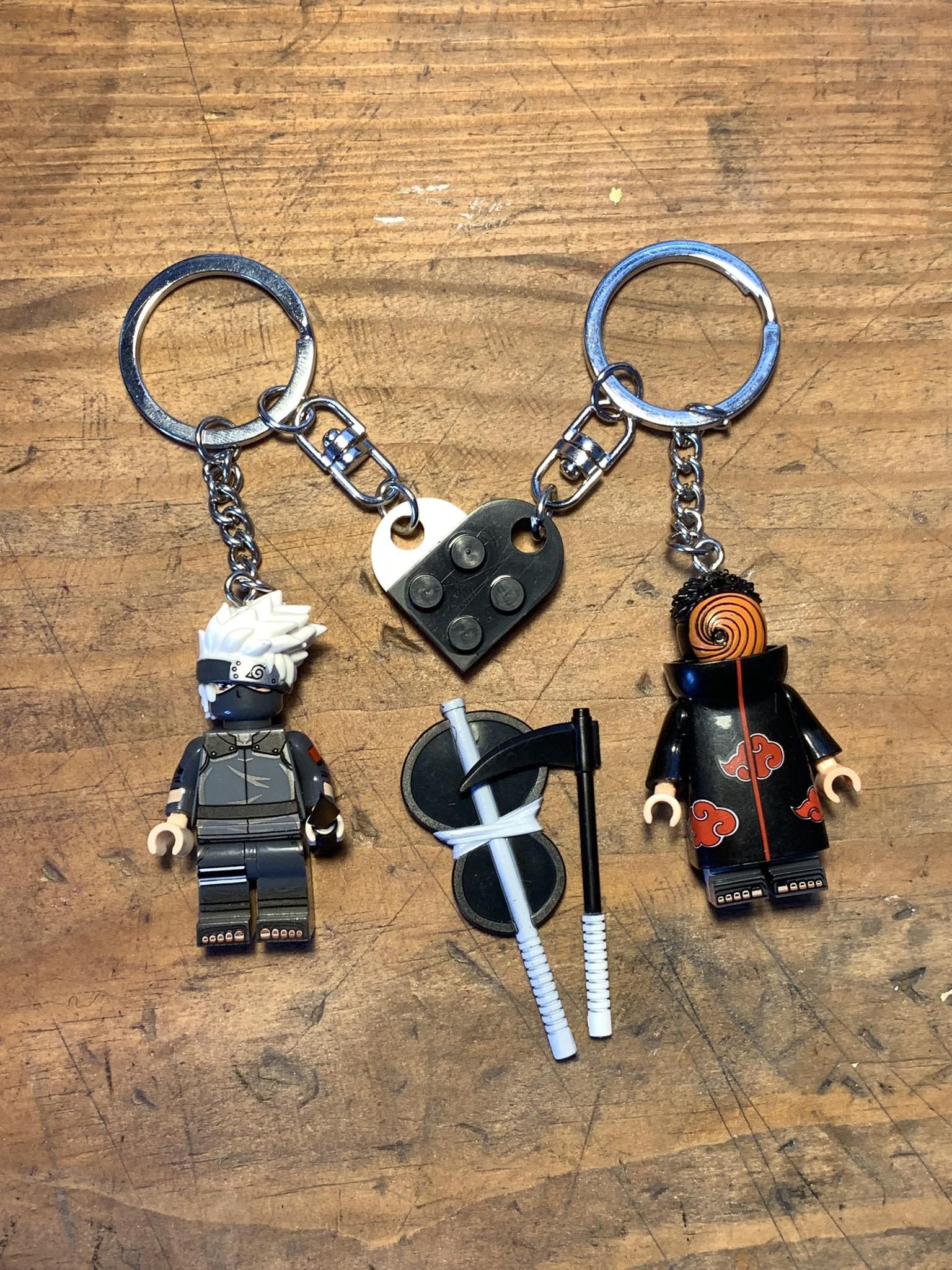 Custom 1/1 Naruto Kakashi Obito custom anime minifigure keychain Grailed