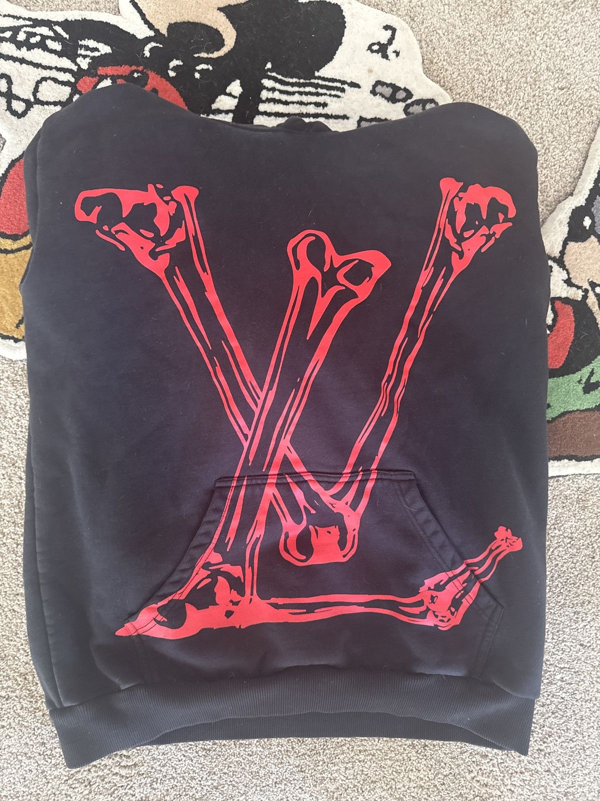 Vintage *FINAL PRICE* LV BONES DISTURBANCE HOODIE Size US L / EU 52-54 / 3 - 3 Thumbnail