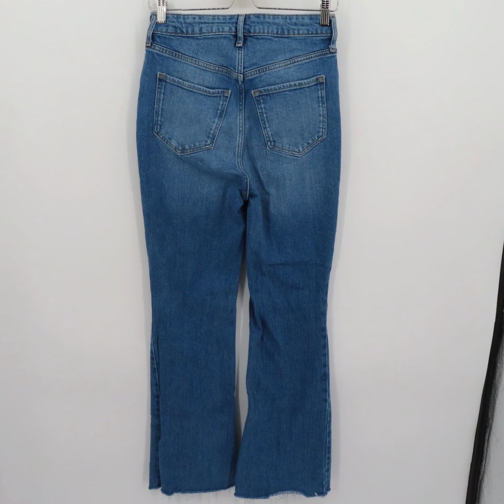 Old Navy Old Navy Jeans 2 Higher High Rise Flare Denim Blue Distressed Hem 5-Pocket Womens Regular Jeans Size 26" / US 2 / IT 38 - 5 Thumbnail