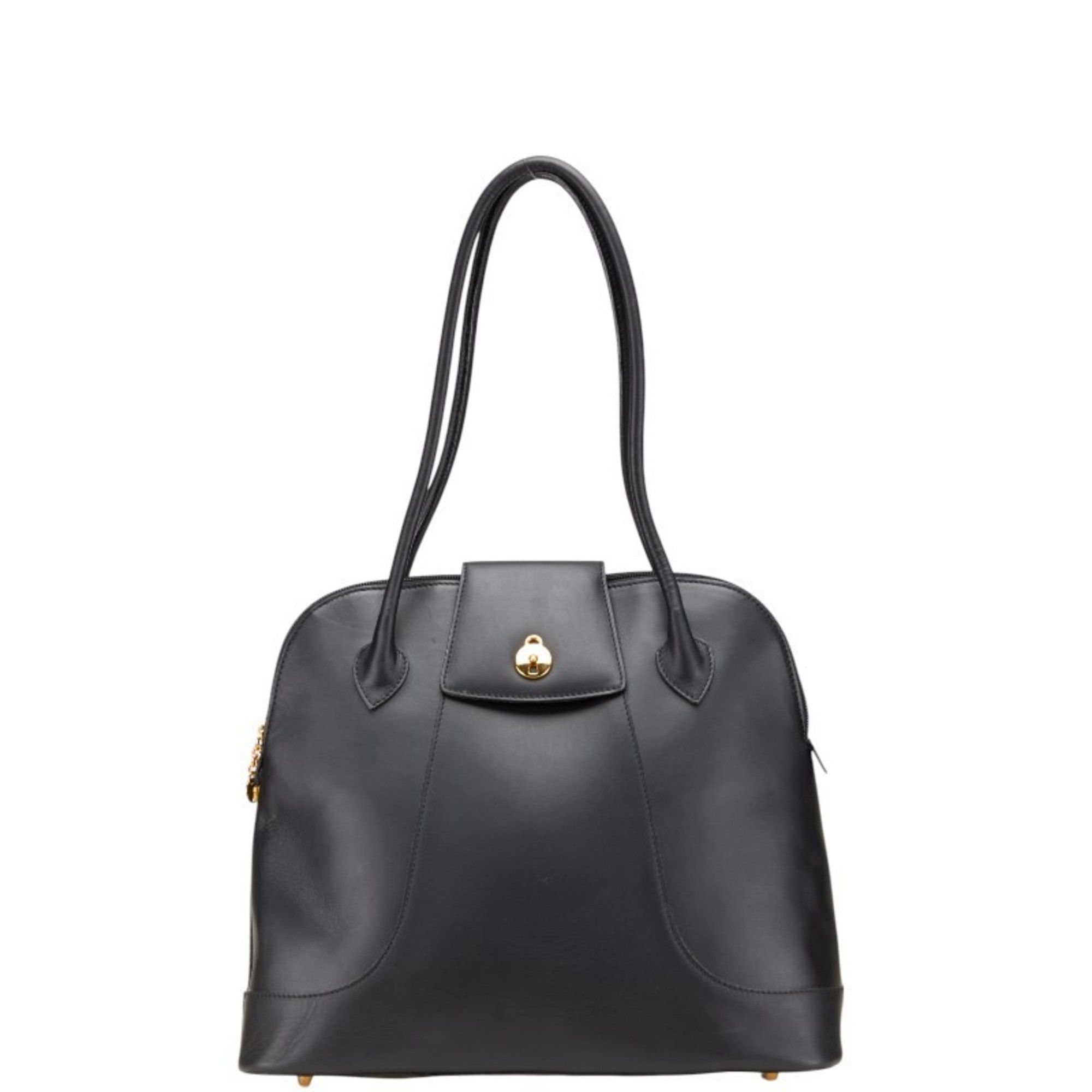 BALLY logo handbag tote bag in black leather for women