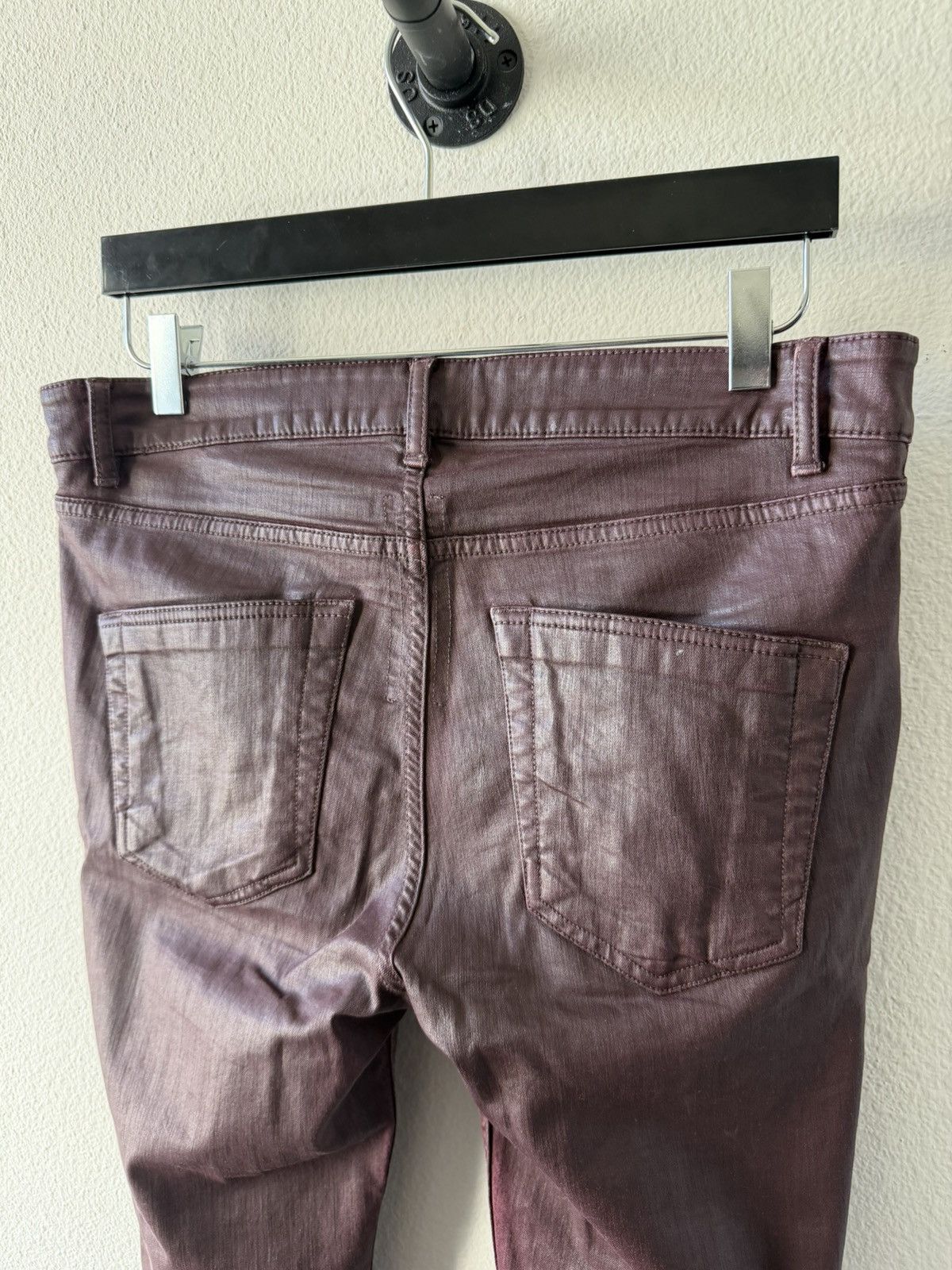 Rick Owens SS21 Wig Waxed Tyrone Cut Denim Jeans 33 Size US 33 - 5 Thumbnail