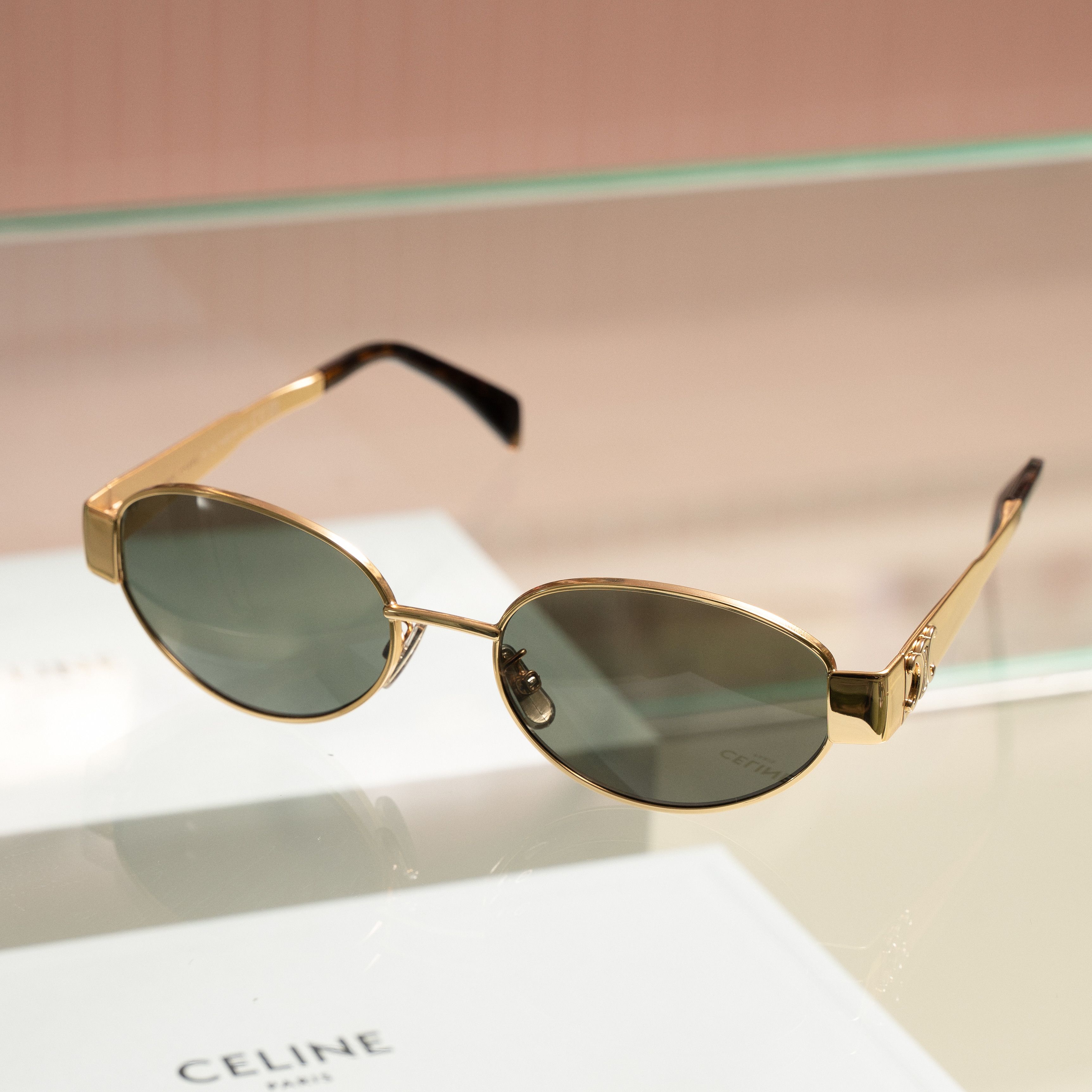 Celine CELINE Triomphe Metal 01 Sunglasses In Metal GOLD Size ONE SIZE - 1 Thumbnail