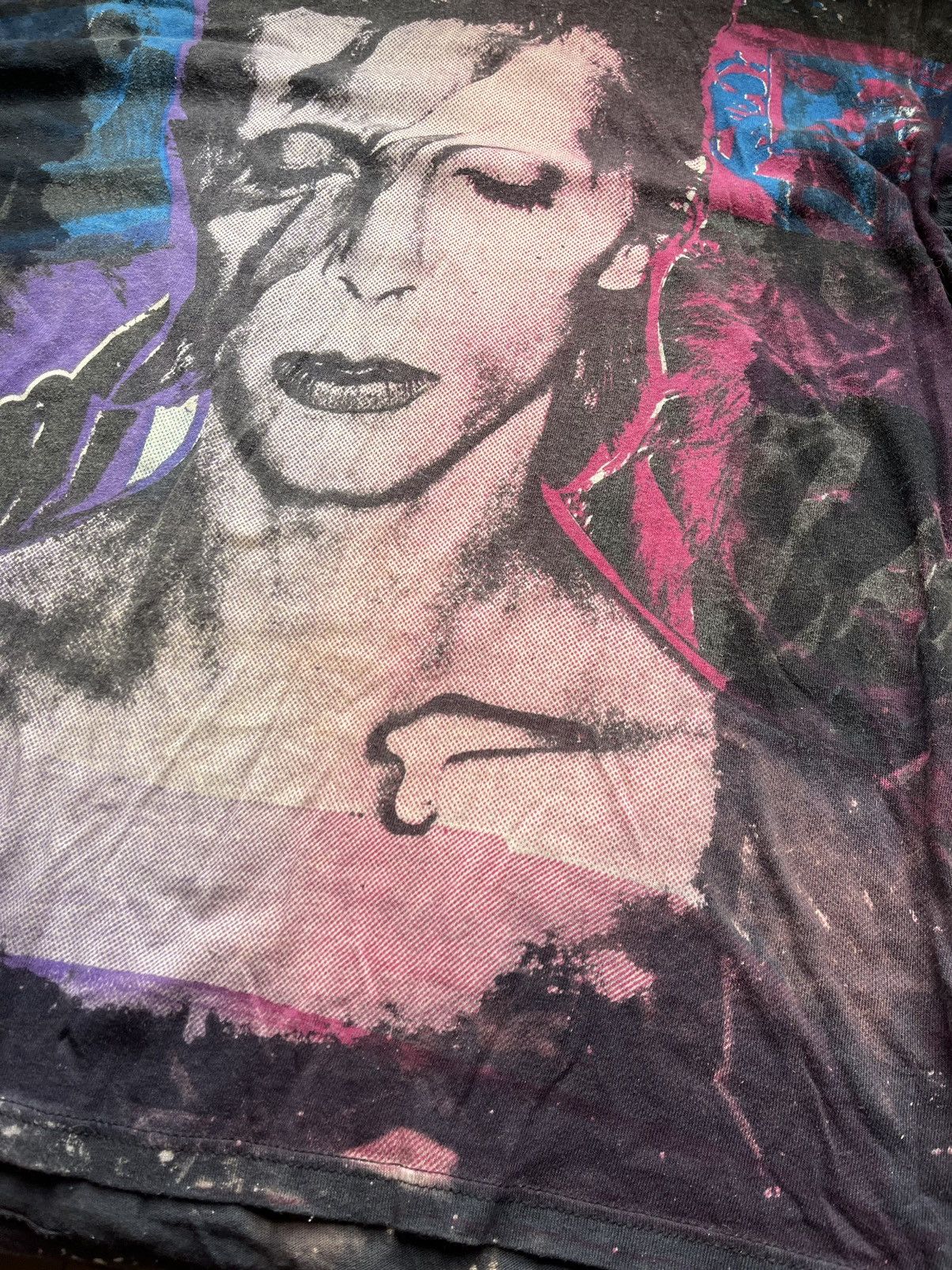 Band Tees × Grailed × Vintage 80ʼs vintage David Bowie acid washed Tee by mosquitohead Size US XL / EU 56 / 4 - 9 Thumbnail