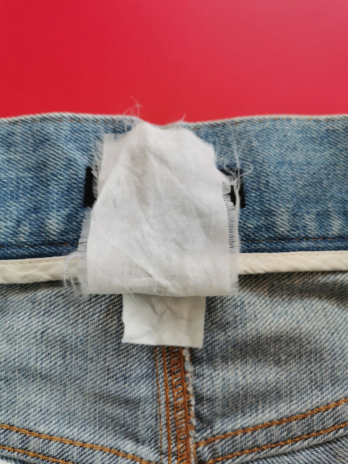 Dolce & Gabbana Thrashed Vintage 00s D&G Distressed Repair Denim Jeans Size US 30 / EU 46 - 13 Thumbnail