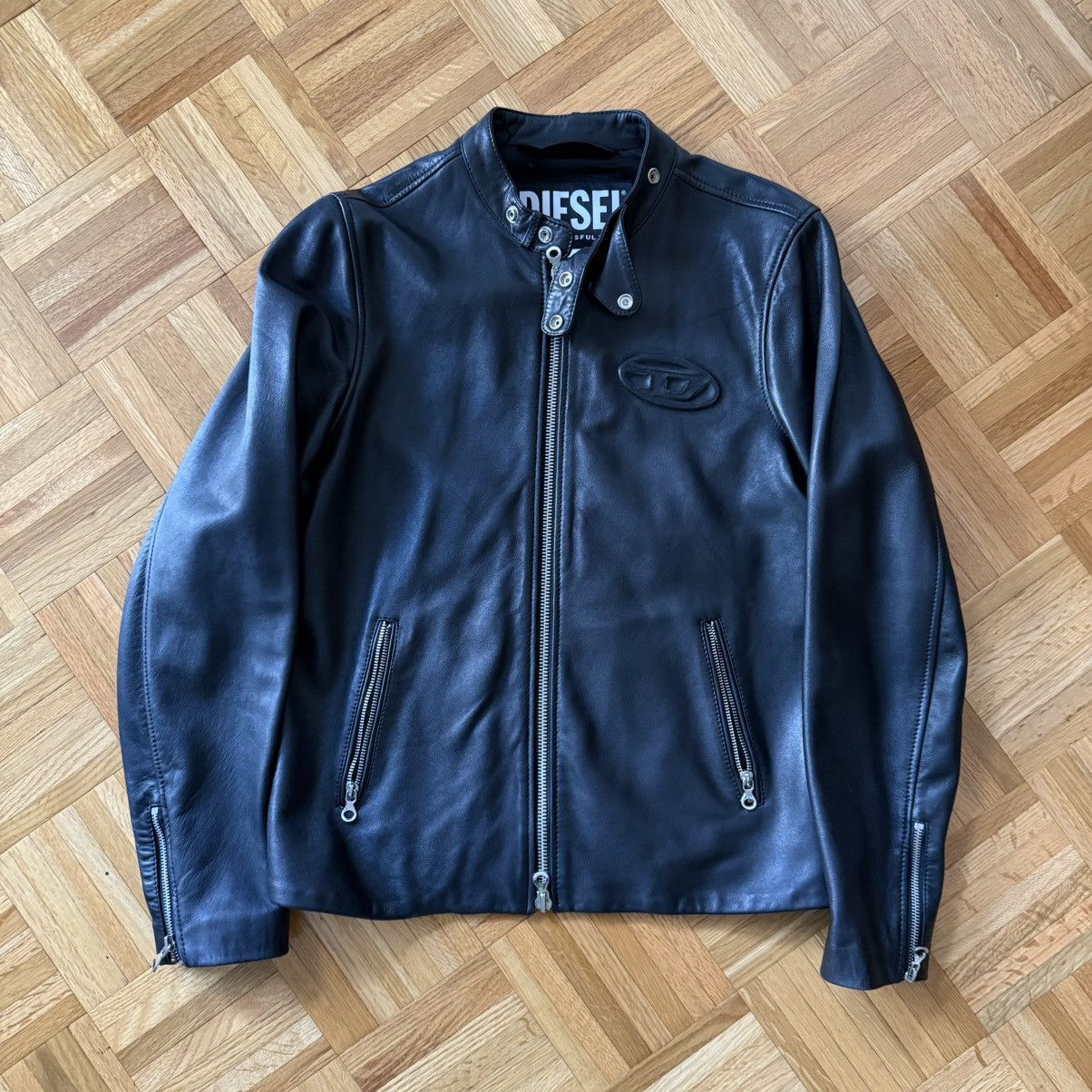 Diesel $995 Diesel L-Metalo Sheepskin Leather Biker Jacket Size US S / EU 44-46 / 1 - 1 Thumbnail