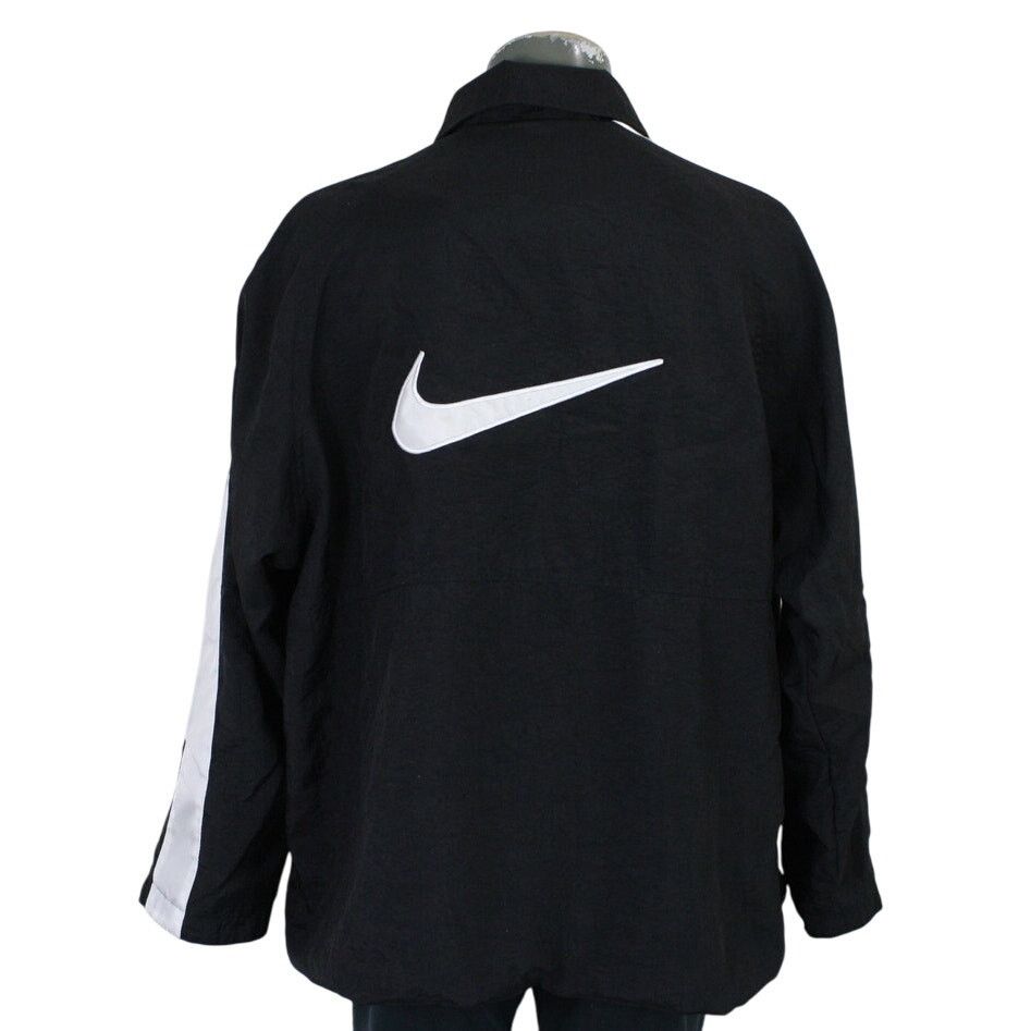 Nike Vintage 90s Nike Big Center Swoosh Lined Windbreaker Jacket Size US XL / EU 56 / 4 - 1 Thumbnail