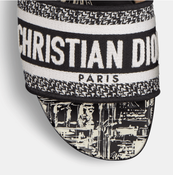 Dior o1w1db10625 KCQ209 Dway Slides in Black/White Size US 8 / IT 38 - 4 Thumbnail