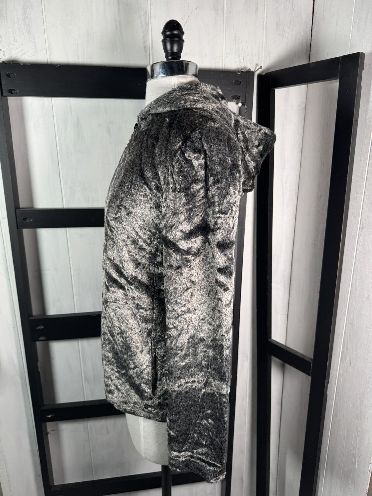 Oscar De La Renta Oscar De La Renta Thick SOFT Lined Gray Shimmer VELVET Size M / US 6-8 / IT 42-44 - 15 Thumbnail