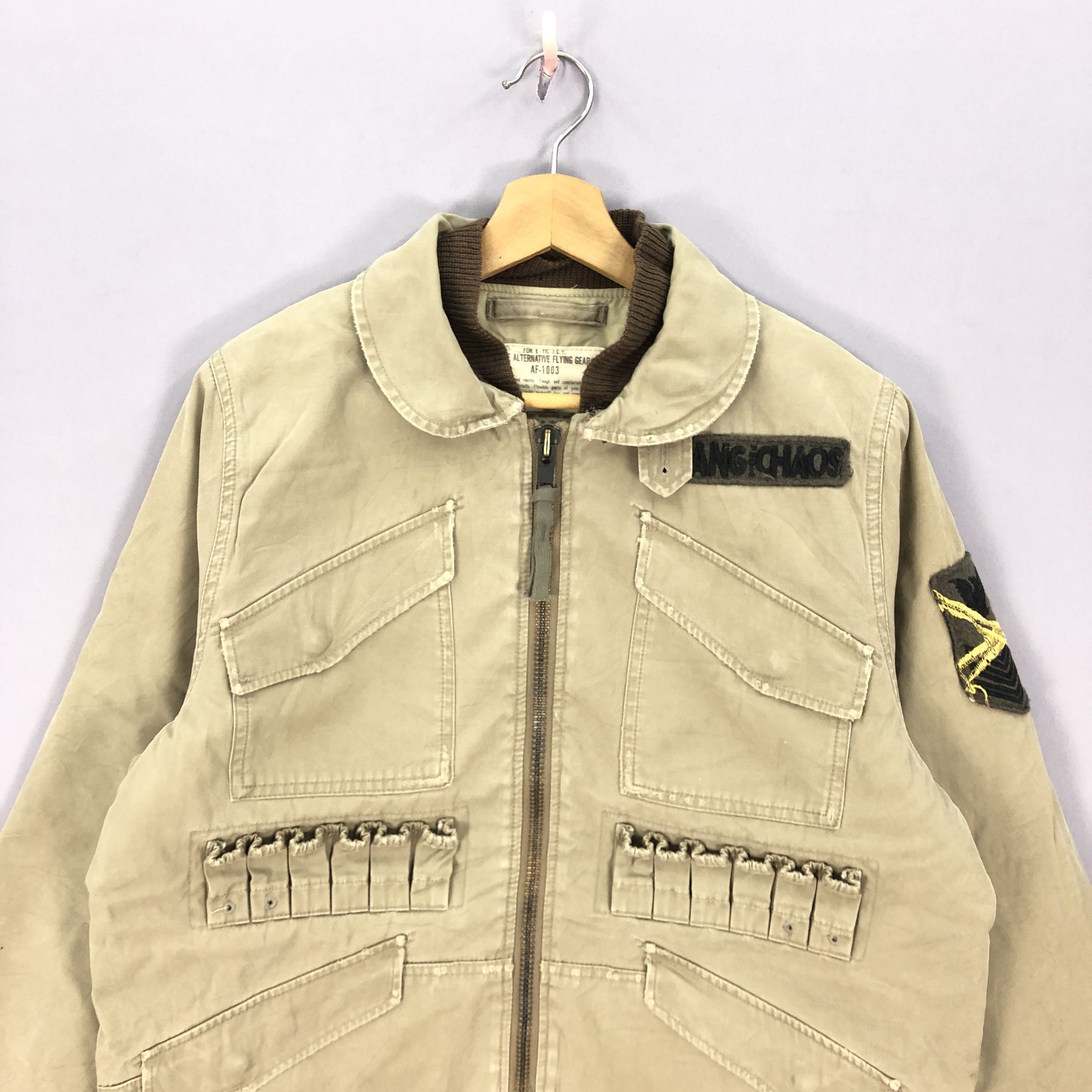 Japanese Brand Vintage RNA Flying Gear AF 1003 Punk Military Army Jacket Size US L / EU 52-54 / 3 - 4 Thumbnail