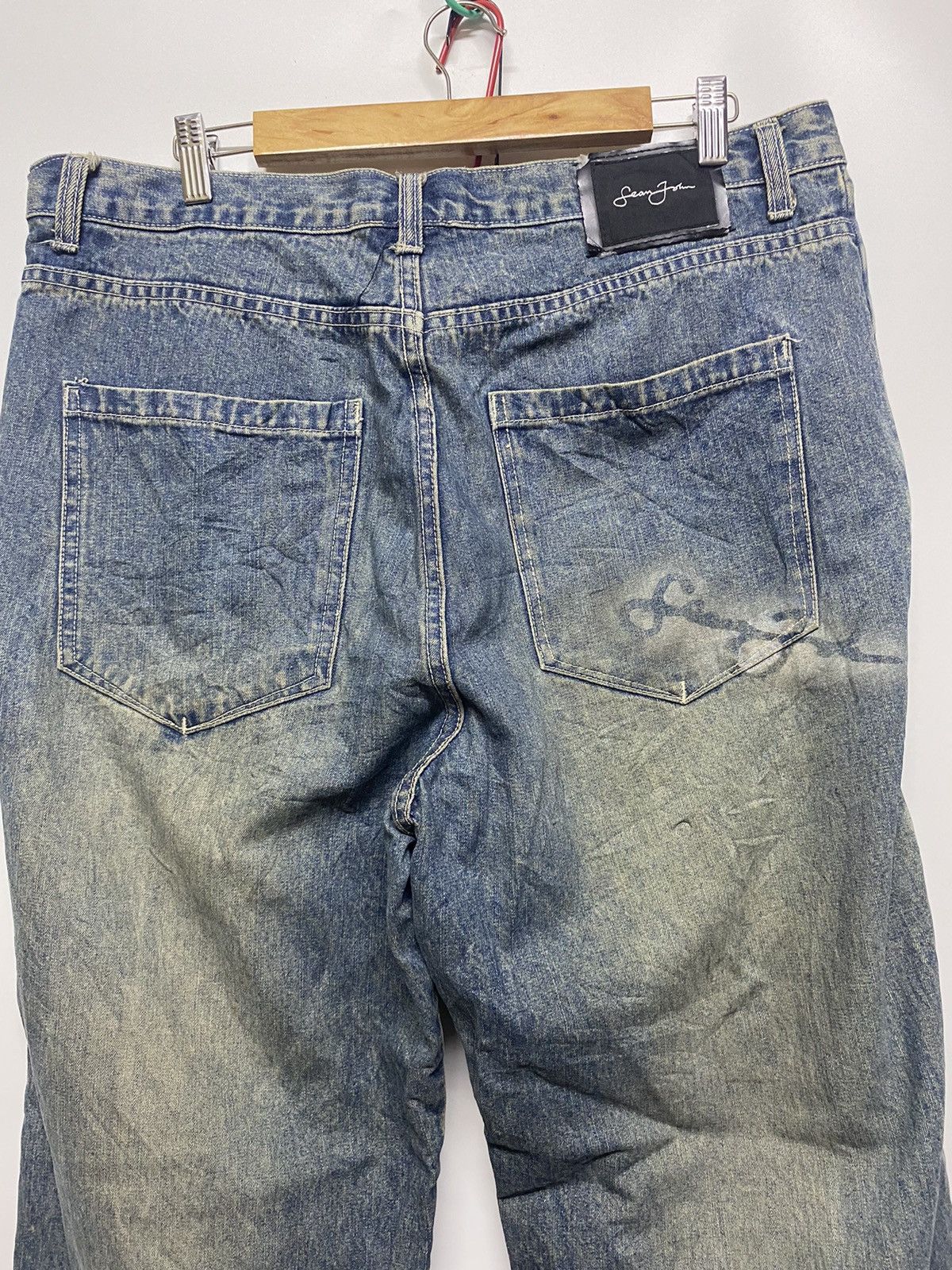 Sean John Sean John Mens Jeans Embroidered Sign Logo Retro Baggy Denim Size US 36 / EU 52 - 5 Thumbnail
