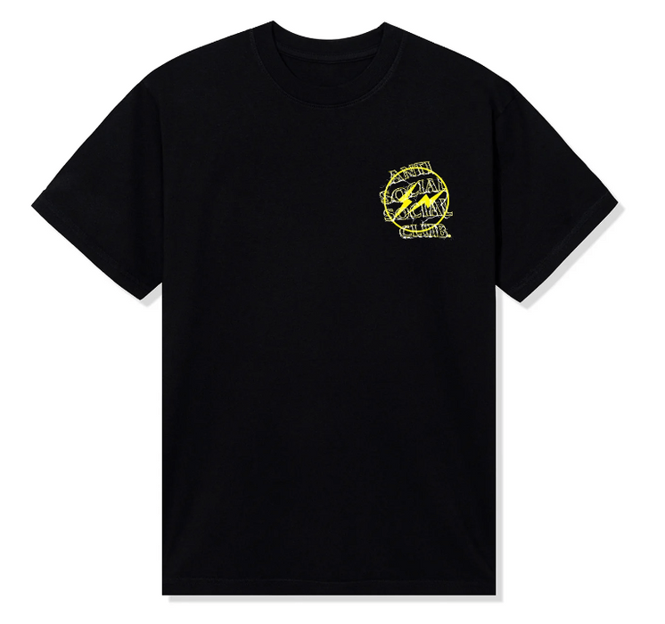 Fragment Design ASSC X Fragment Bolt 2023 Tee Black Yellow Brand