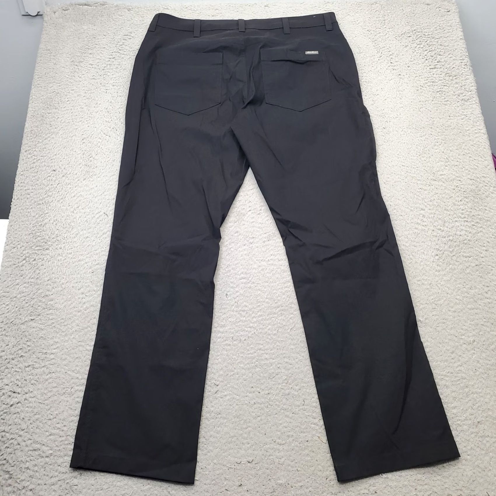 Eddie Bauer Eddie Bauer Chino Pants Men 38x32 Black Nylon Flat Front Belt Loops Straight Leg Size US 38 / EU 54 - 2 Thumbnail