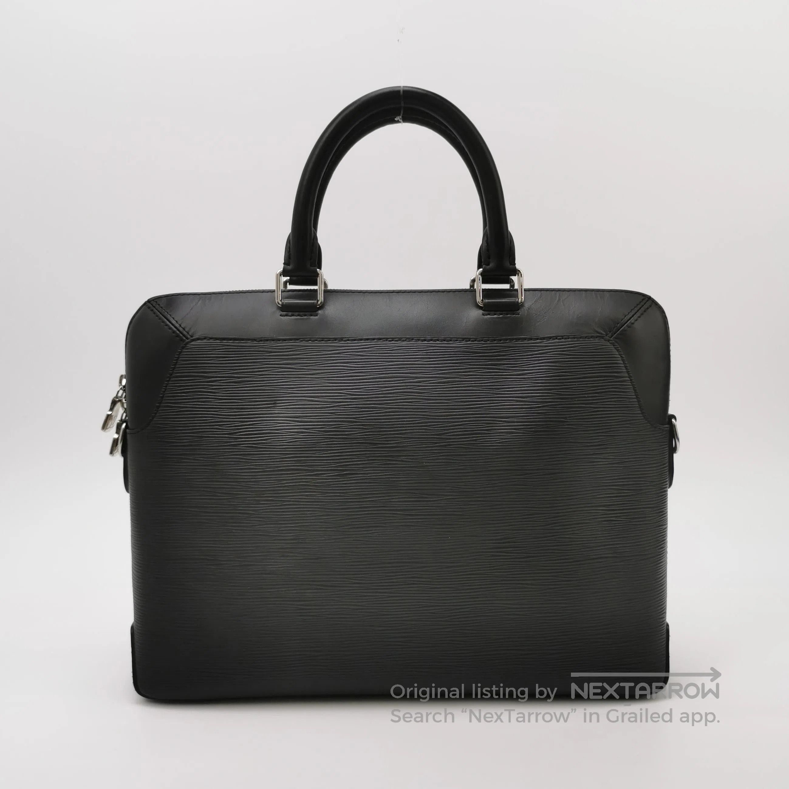 Louis Vuitton Louis Vuitton Large Black Leather Structured Handbag. Size ONE SIZE - 1 Thumbnail