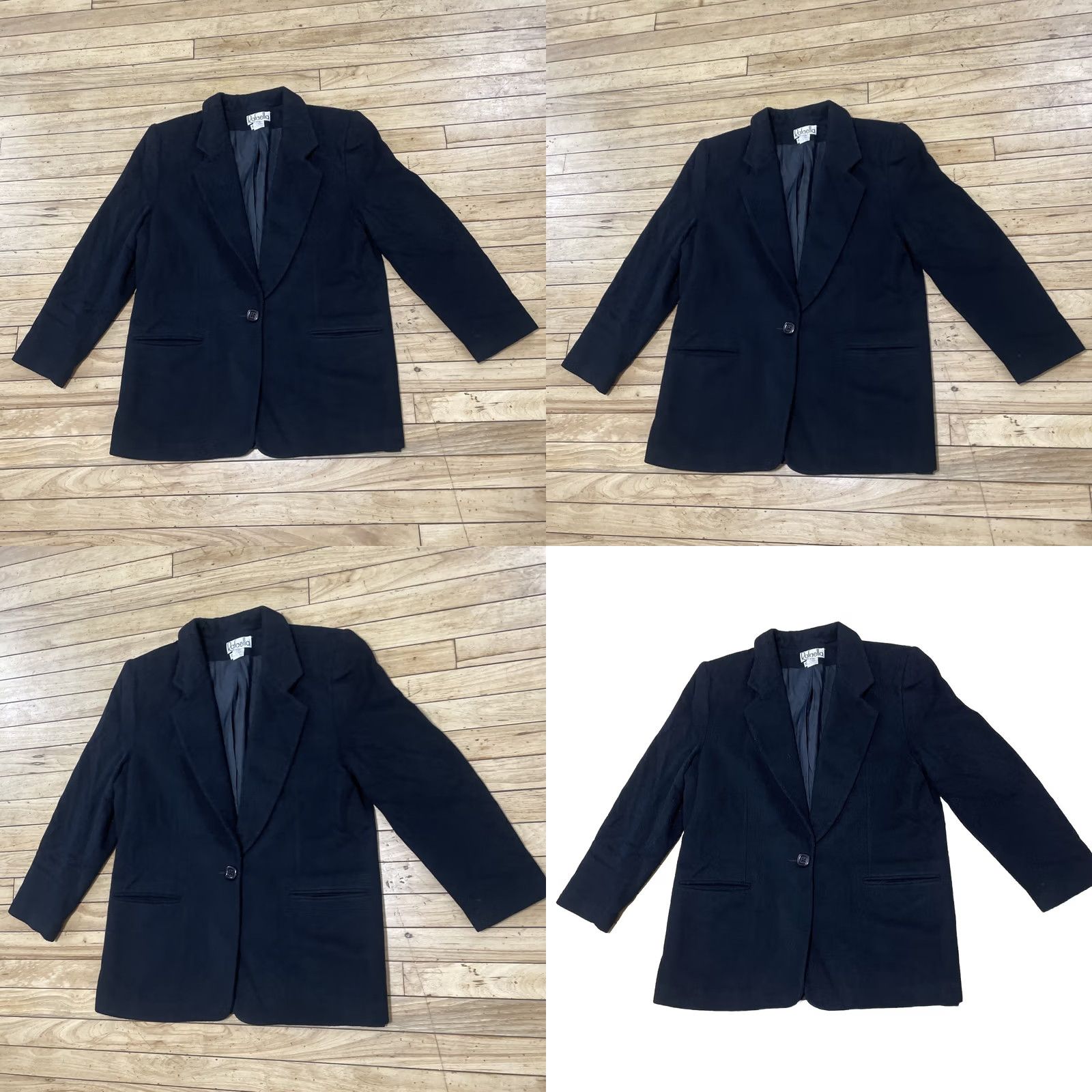 Vintage VINTAGE Rafaella Jacket Women 12 Black Wool Cashmere Minimal Blazer Coat Long Sleeve Button Lined 90s Professional Modern Size XL / US 12-14 / IT 48-50 - 11 Thumbnail