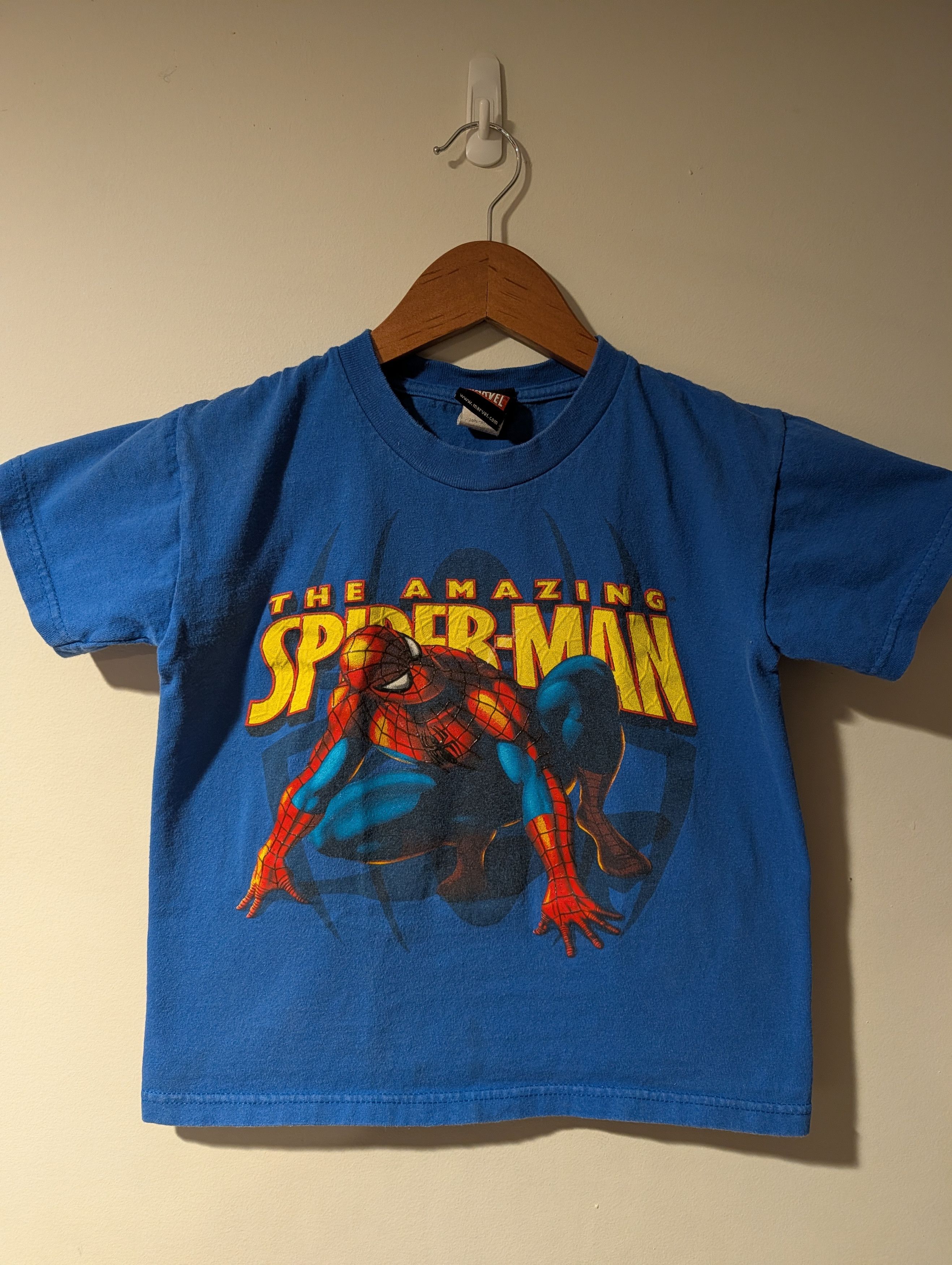 Marvel Comics THE AMAZING SPIDER-MAN Shirt Youth 7 Marvel Blue Web Tee Size US S / EU 44-46 / 1 - 1 Thumbnail