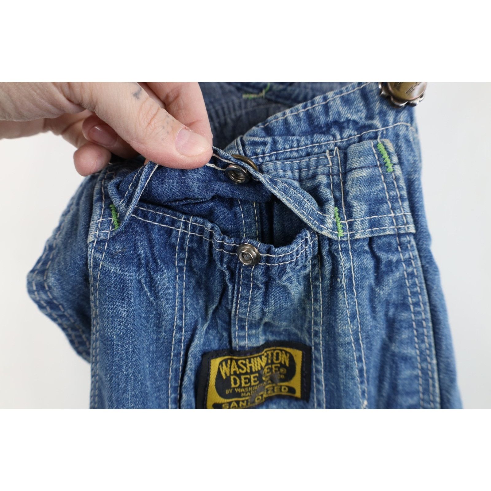 Vintage Vintage 50s 60s Streetwear Distressed Sanforized Overalls Size 27" / US 4 / IT 40 - 6 Thumbnail