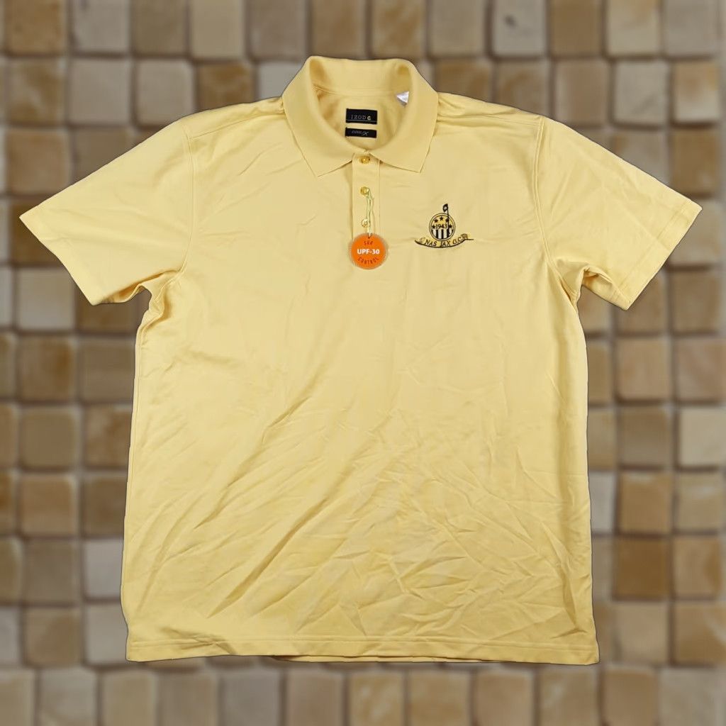 Izod VINTAGE IZOD NAS JAX Golf Club Preppy Yellow Breathable Polo Mens XL Shirt Size US XL / EU 56 / 4 - 1 Thumbnail