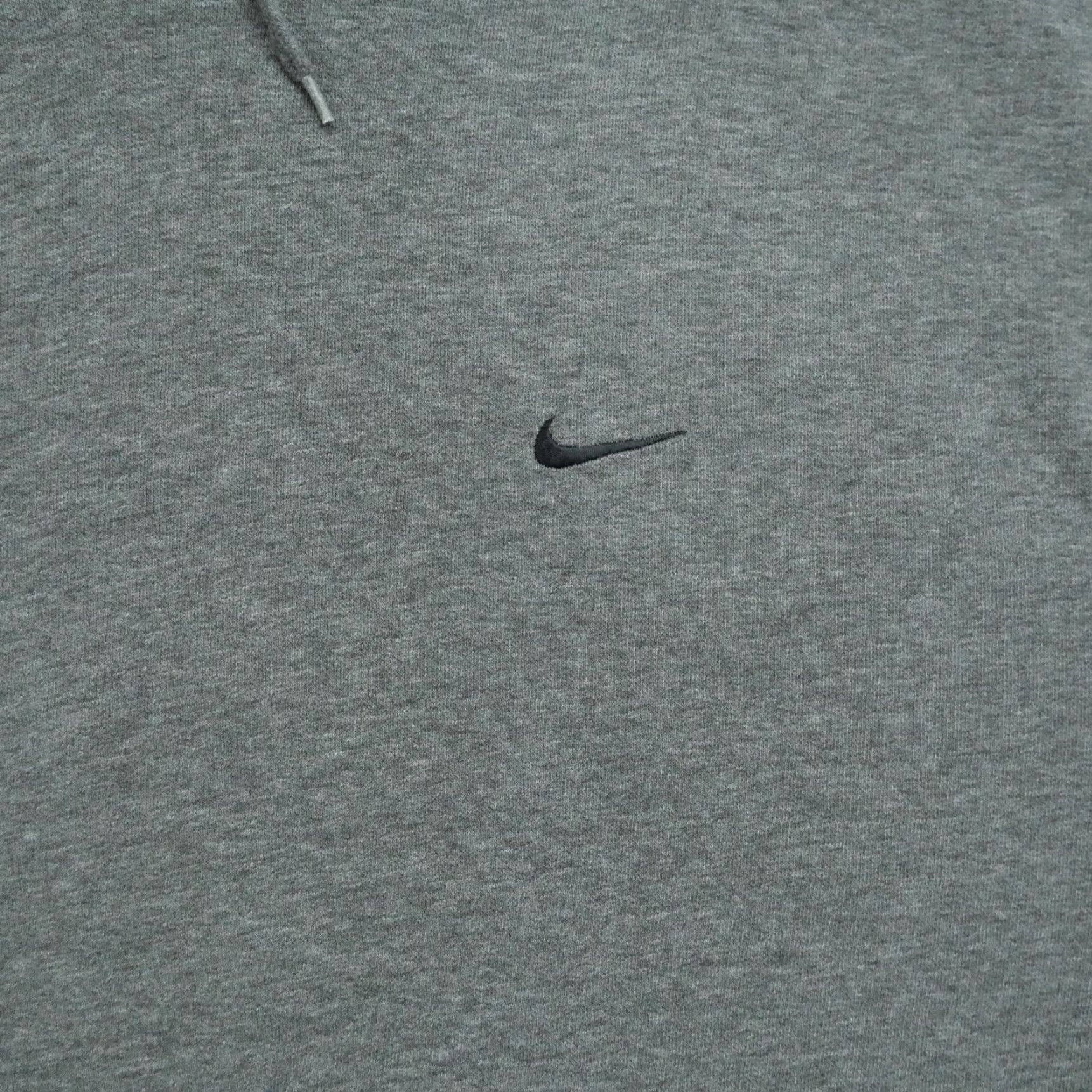 Nike VINTAGE Nike Hoodie XL Gray Pullover Distressed Mini Swoosh Y2K Mens Hooded Sweatshirt Size US XL / EU 56 / 4 - 2 Thumbnail