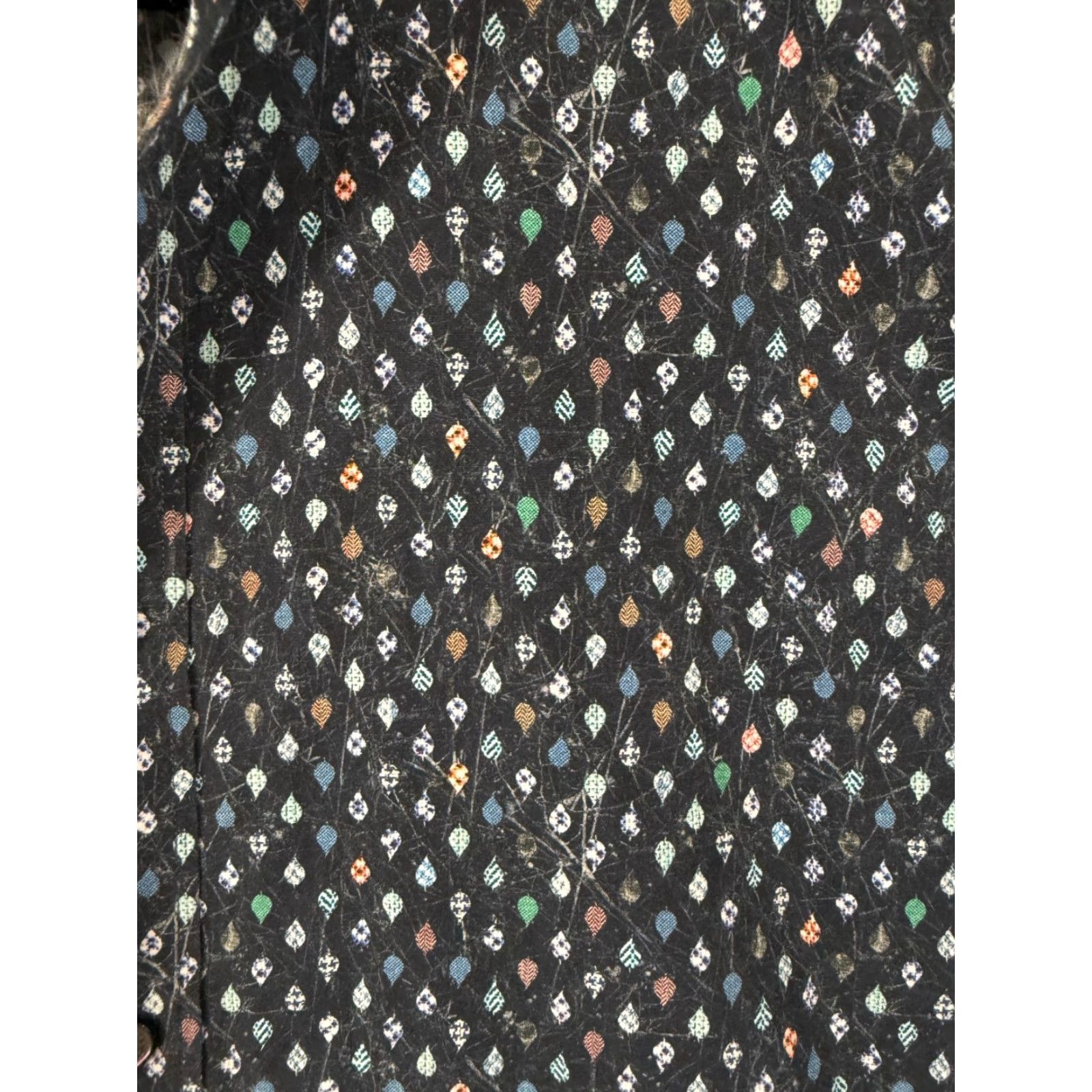 BUGATCHI Bugatchi Shirt Mens M Black All-Over Print Classic Fit Long Sleeve Button-Up Size US M / EU 48-50 / 2 - 5 Thumbnail