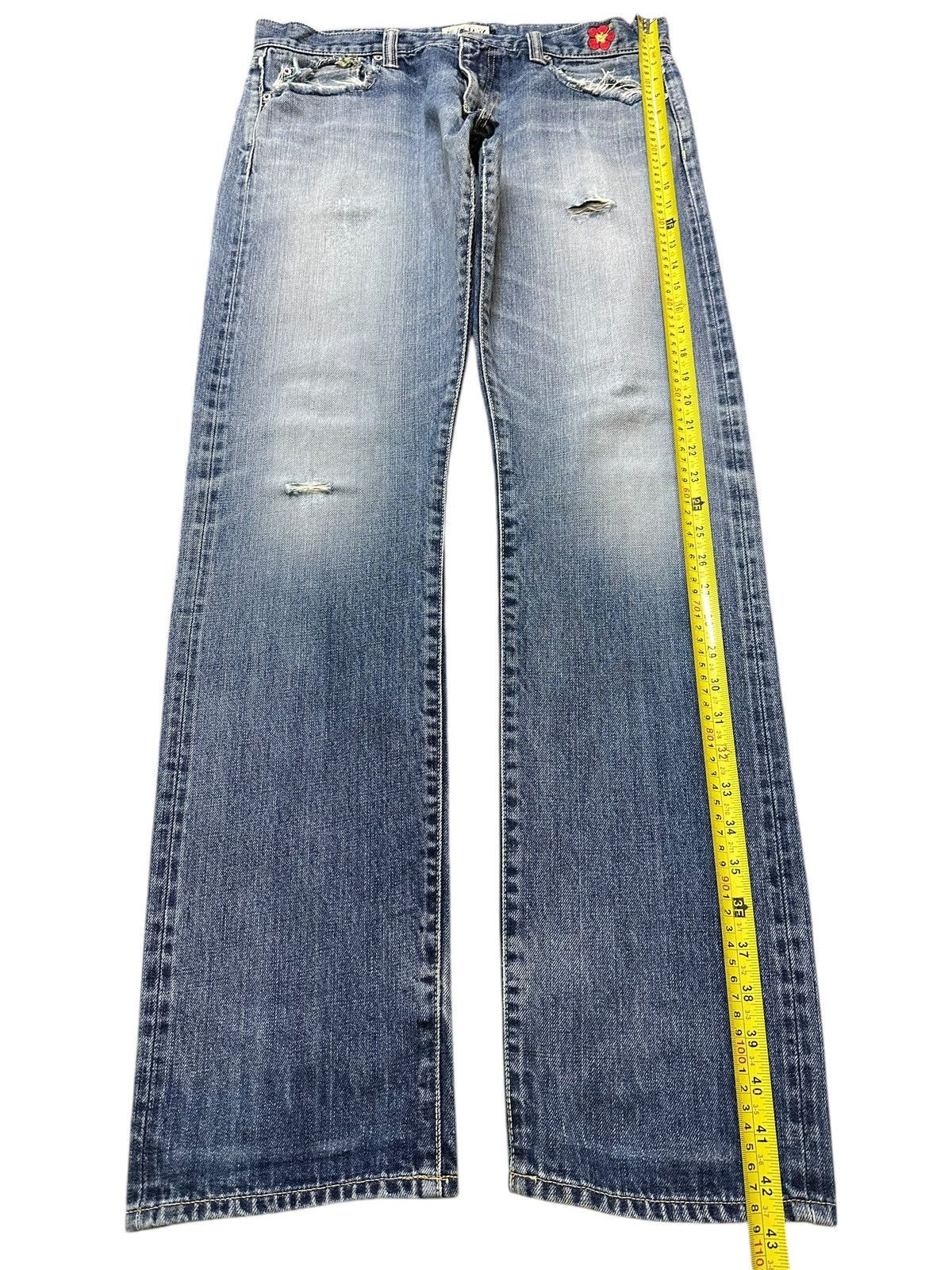 Other Vintage Japanese Brand Blue Faded Wash Style Jeans Size US 34 / EU 50 - 13 Thumbnail