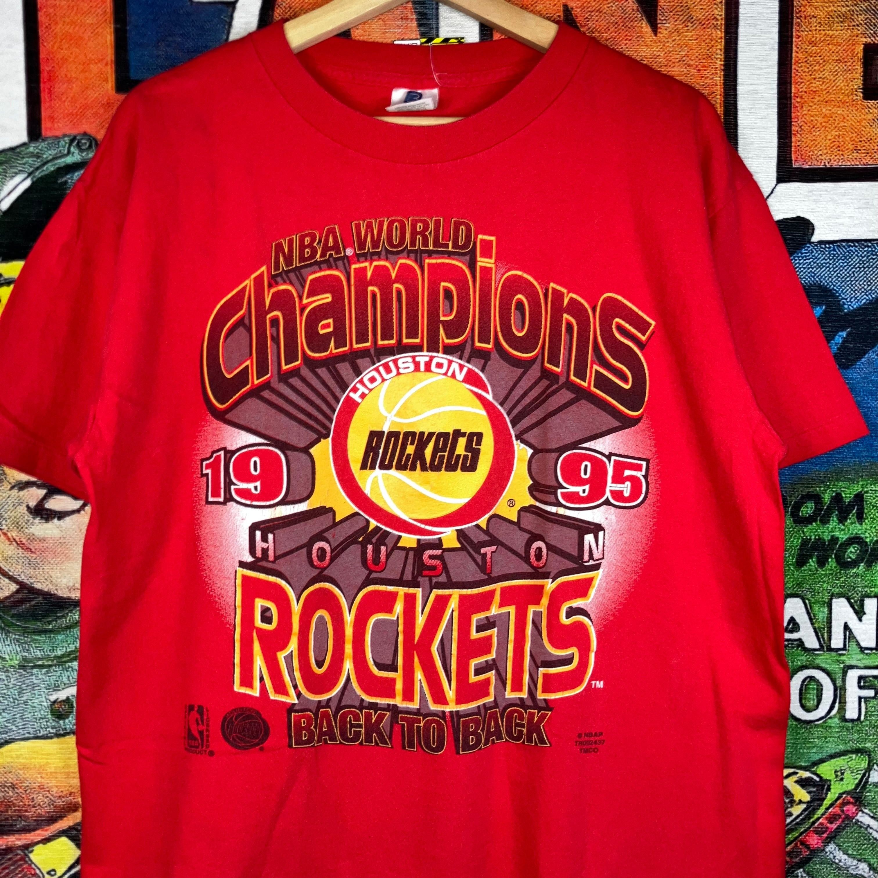 NBA × Vintage Vintage 90s 1995 Houston Rockets Back To Back Champions Tee Size US L / EU 52-54 / 3 - 4 Thumbnail