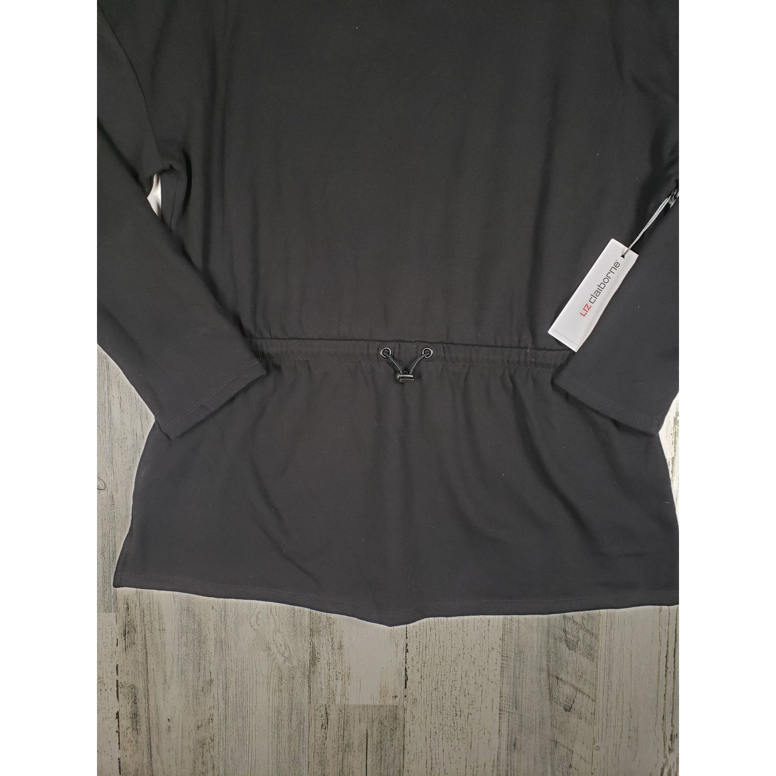 Other NWT Liz Claiborne Black Cinched Pullover Sweatshirt Large Size L / US 10 / IT 46 - 5 Thumbnail