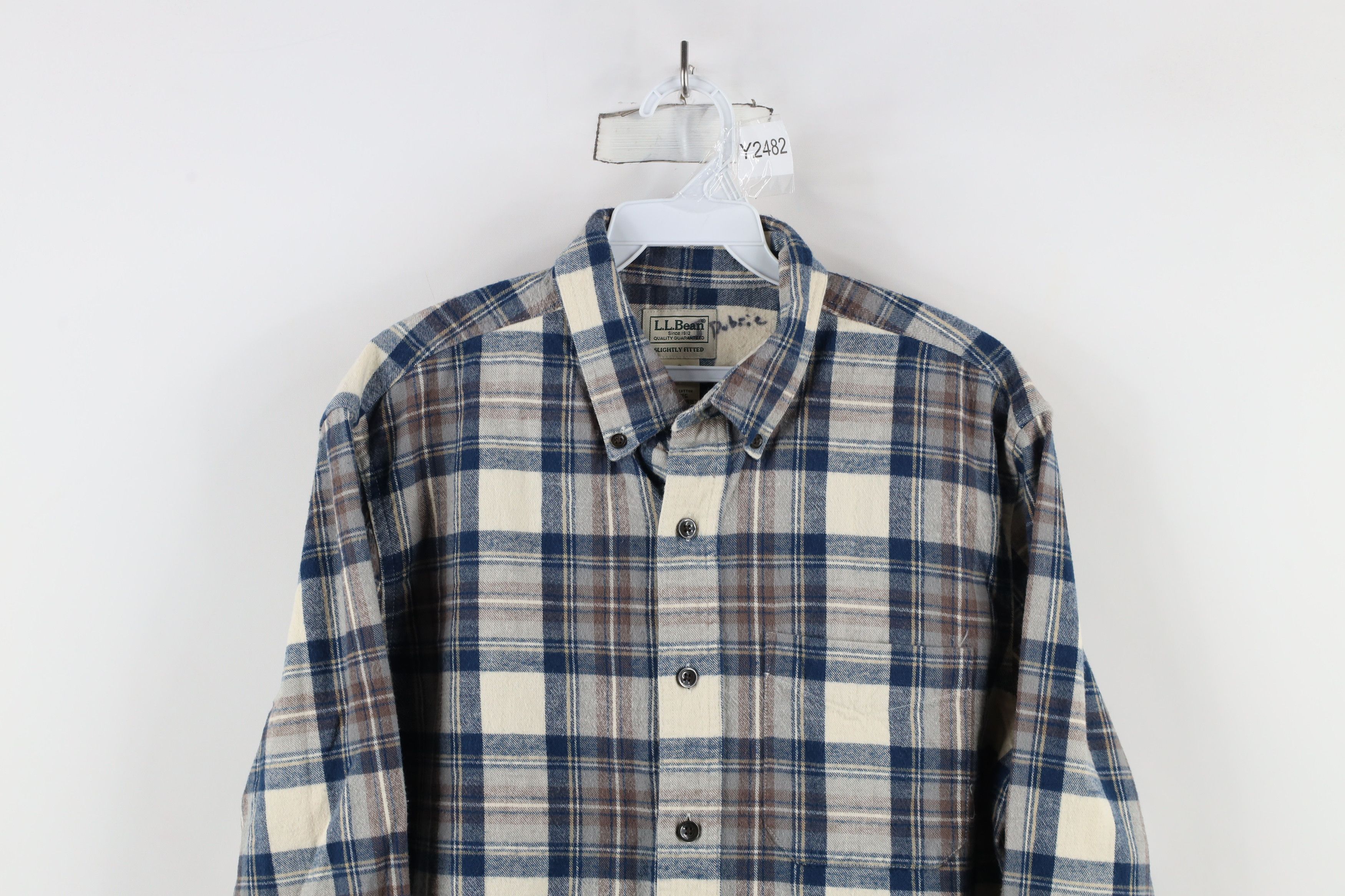 L.L. Bean × Vintage Vintage LL Bean Fitted Flannel Collared Button Down Shirt Size US M / EU 48-50 / 2 - 2 Thumbnail