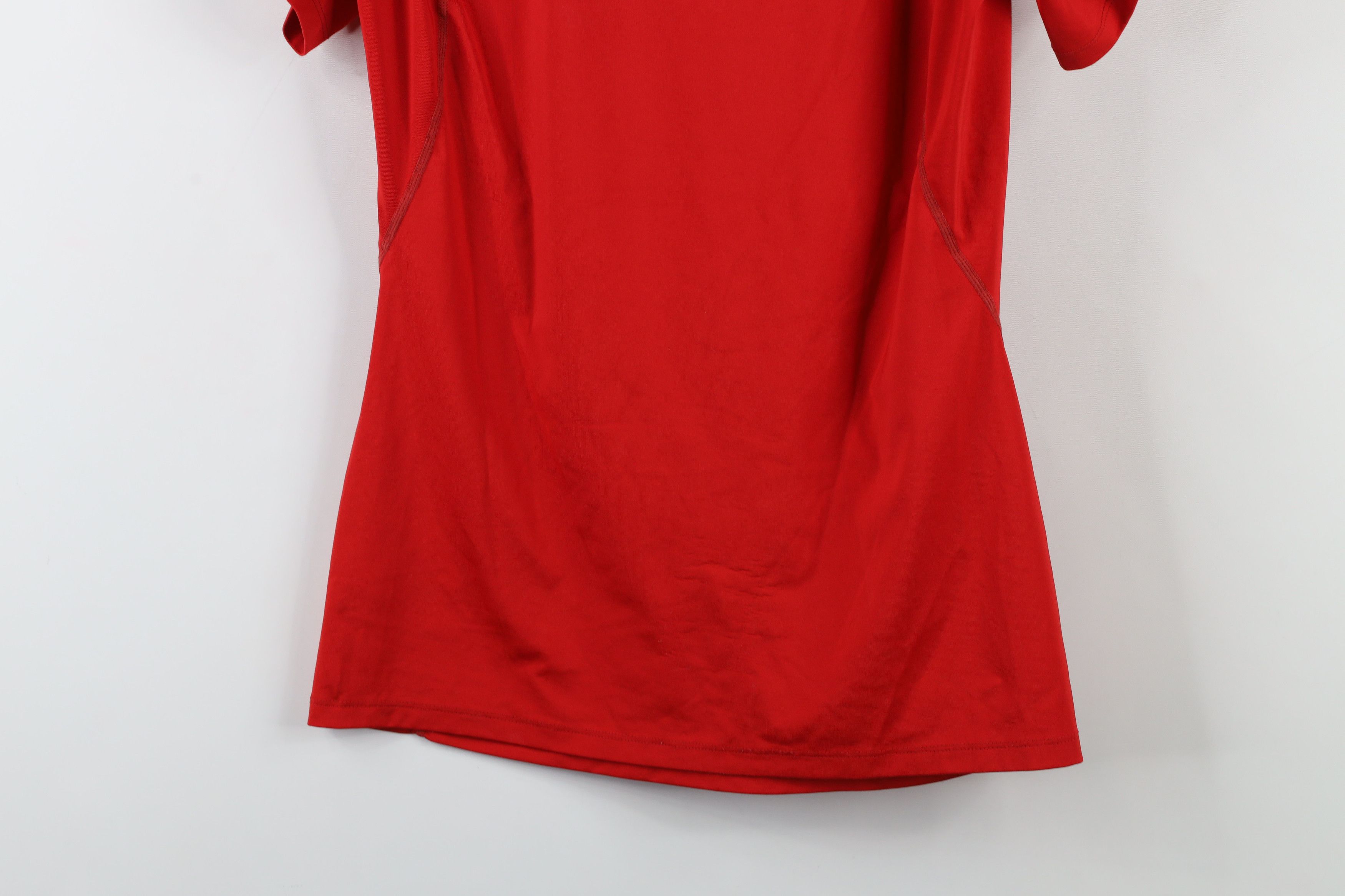 Nike × Vintage Nike Pro Combat Compression Gym Training V-Neck T-Shirt Red Size S / US 4 / IT 40 - 14 Thumbnail