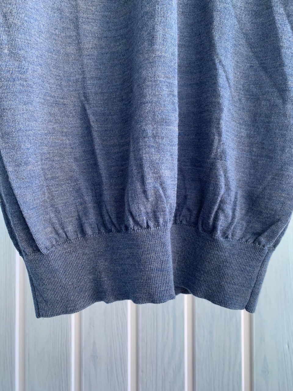Suitsupply Suitsupply Merino Wool Blend Blue Knit Men Pullover Sweater Size US XS / EU 42 / 0 - 9 Thumbnail