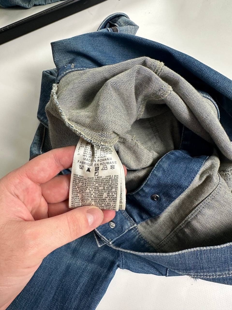 Diesel Vintage 00s Diesel Washed Cropped Denim Jacket Size M / US 6-8 / IT 42-44 - 7 Thumbnail