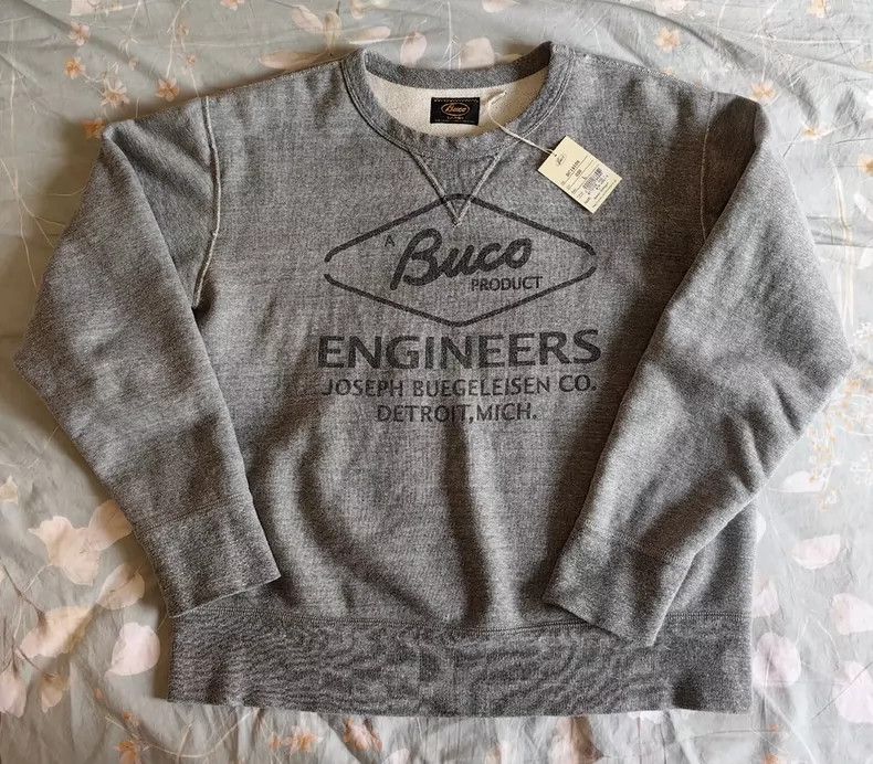 The Real McCoy's The Real McCoys BUCO ENGINEERS Heavyweight Grey Crewneck S Size US L / EU 52-54 / 3 - 1 Thumbnail