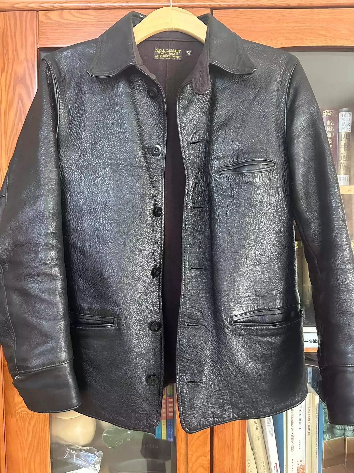 image of Freewheelers Bootleggers Gatekeepers Leather Jackets in Black, Men's (Size Medium)