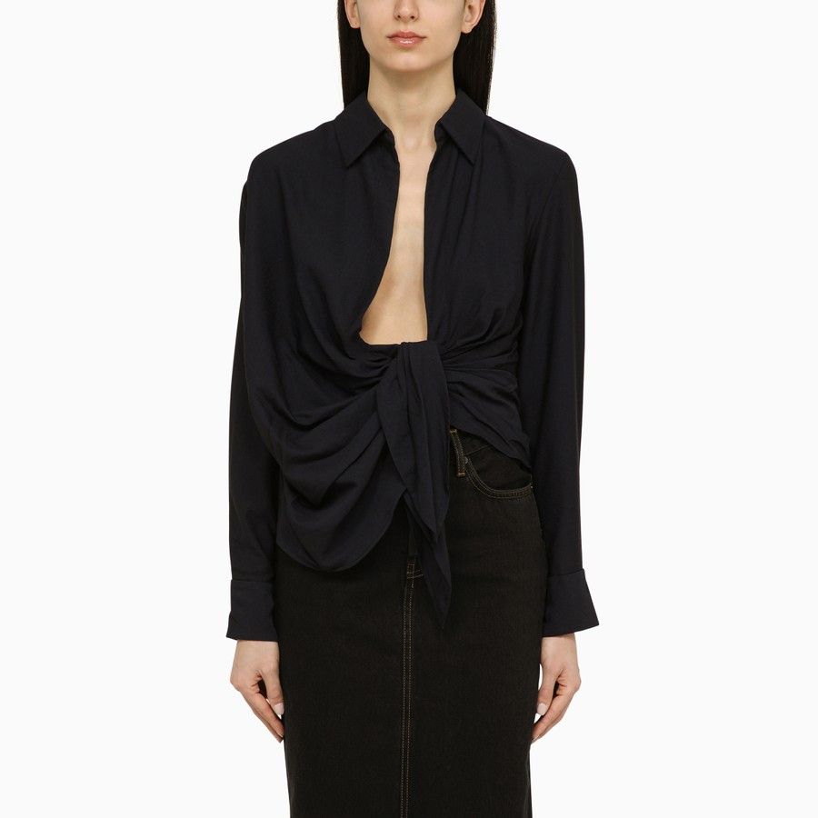 o1d2blof0824 Viscose Bahia Shirt in Black