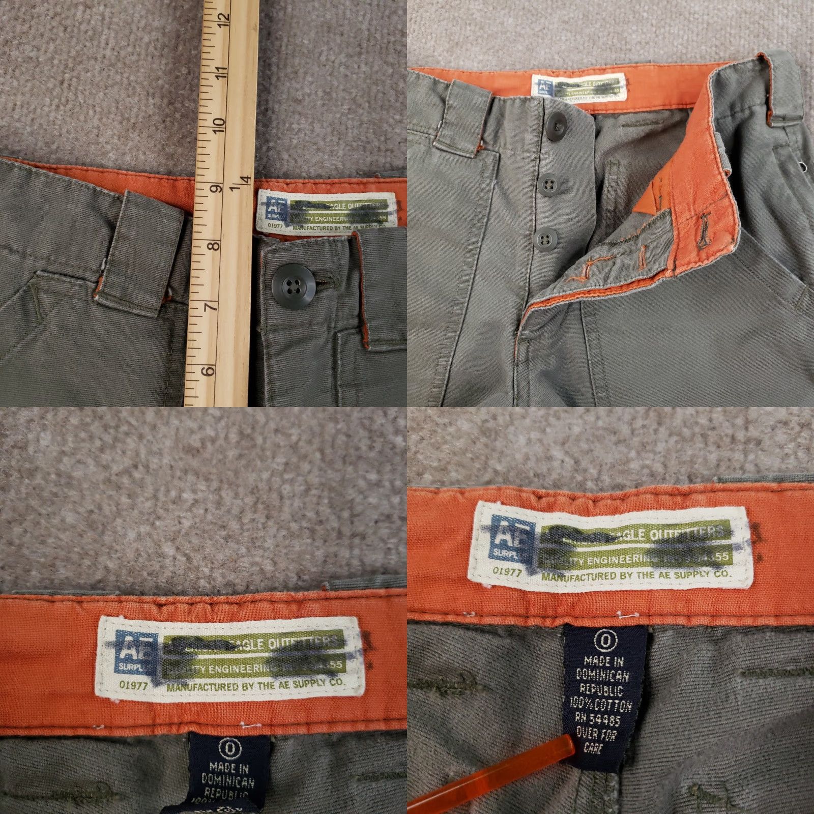 American Eagle Outfitters AMERICAN EAGLE Green Utility Workwear Pants Womens Size 0 (26x30) Carpenter Casual Size 25" / US 0 / IT 36 - 8 Thumbnail
